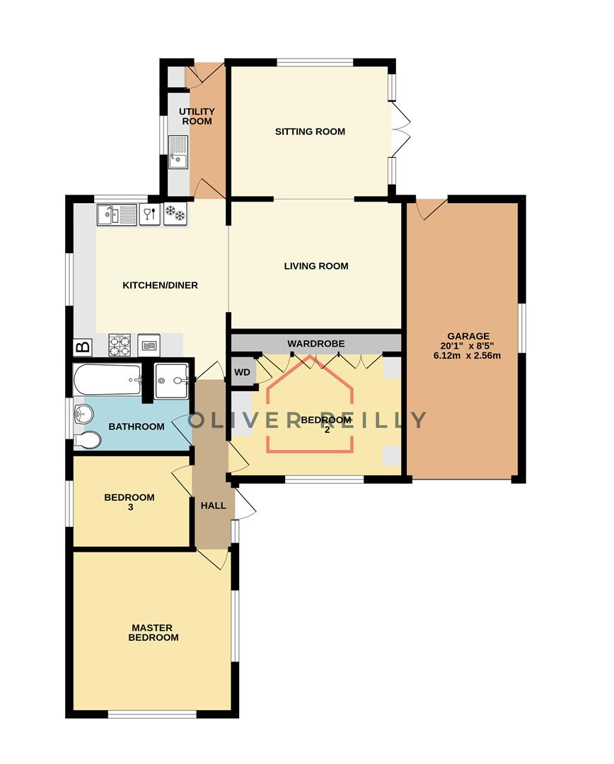 43, Village Way, Newark floorplan