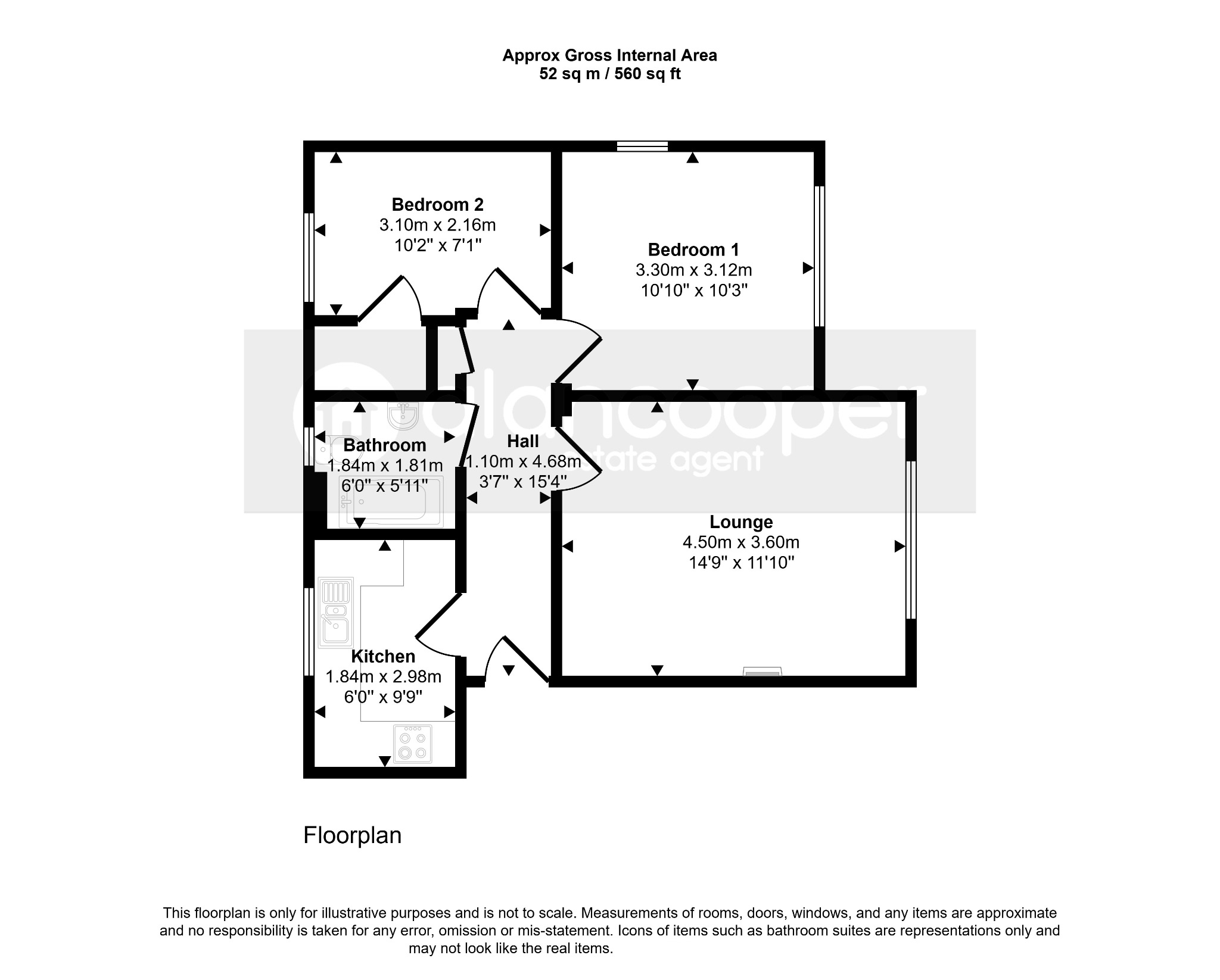 2 Eliot Mews, Nuneaton, Warwickshire floorplan