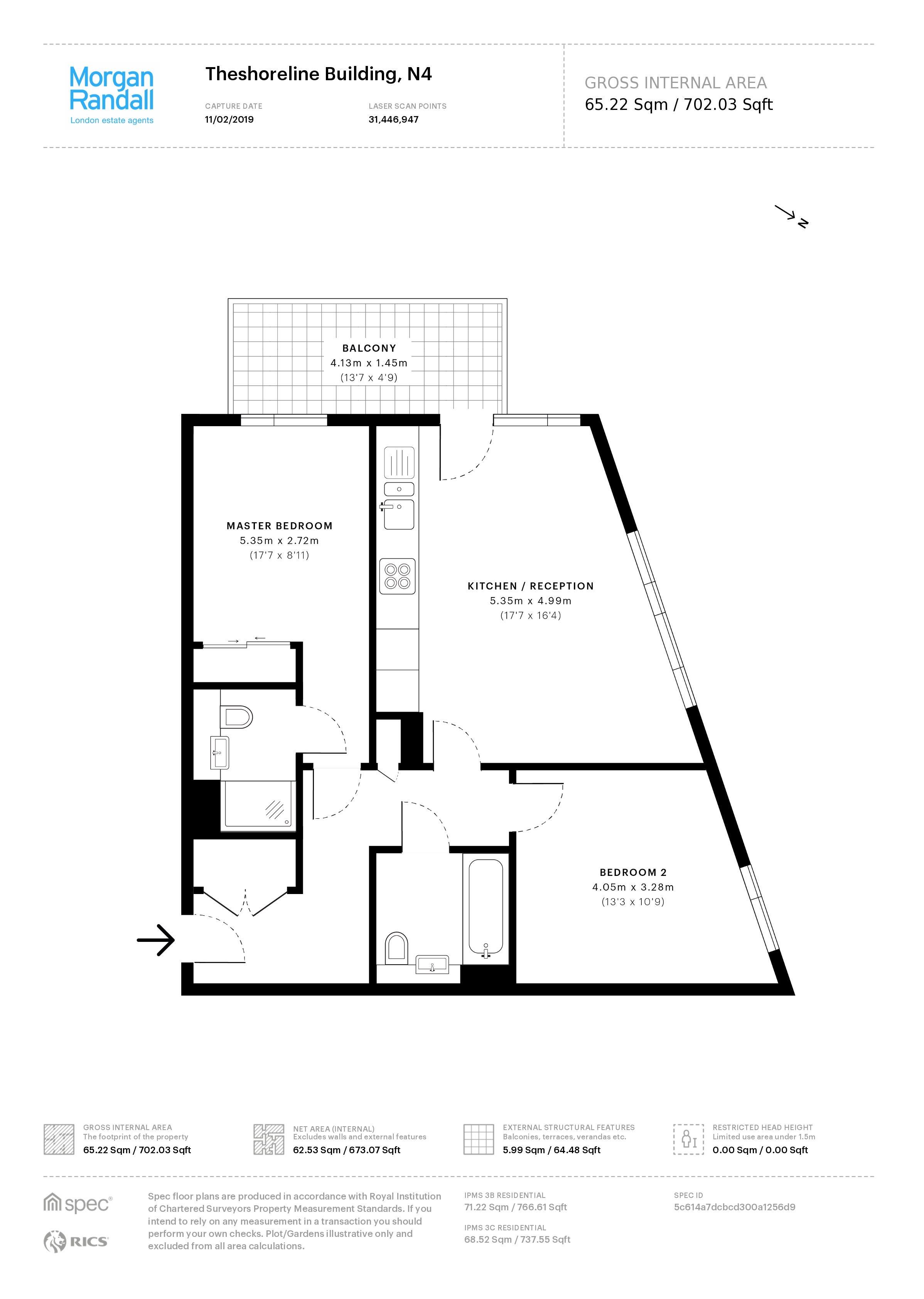 2 Bedrooms Flat to rent in The Shoreline, London N4