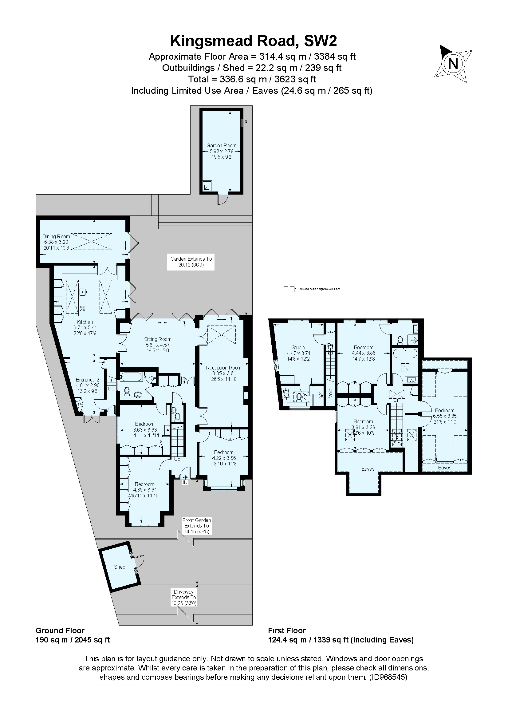 91, Kingsmead Road, London floorplan