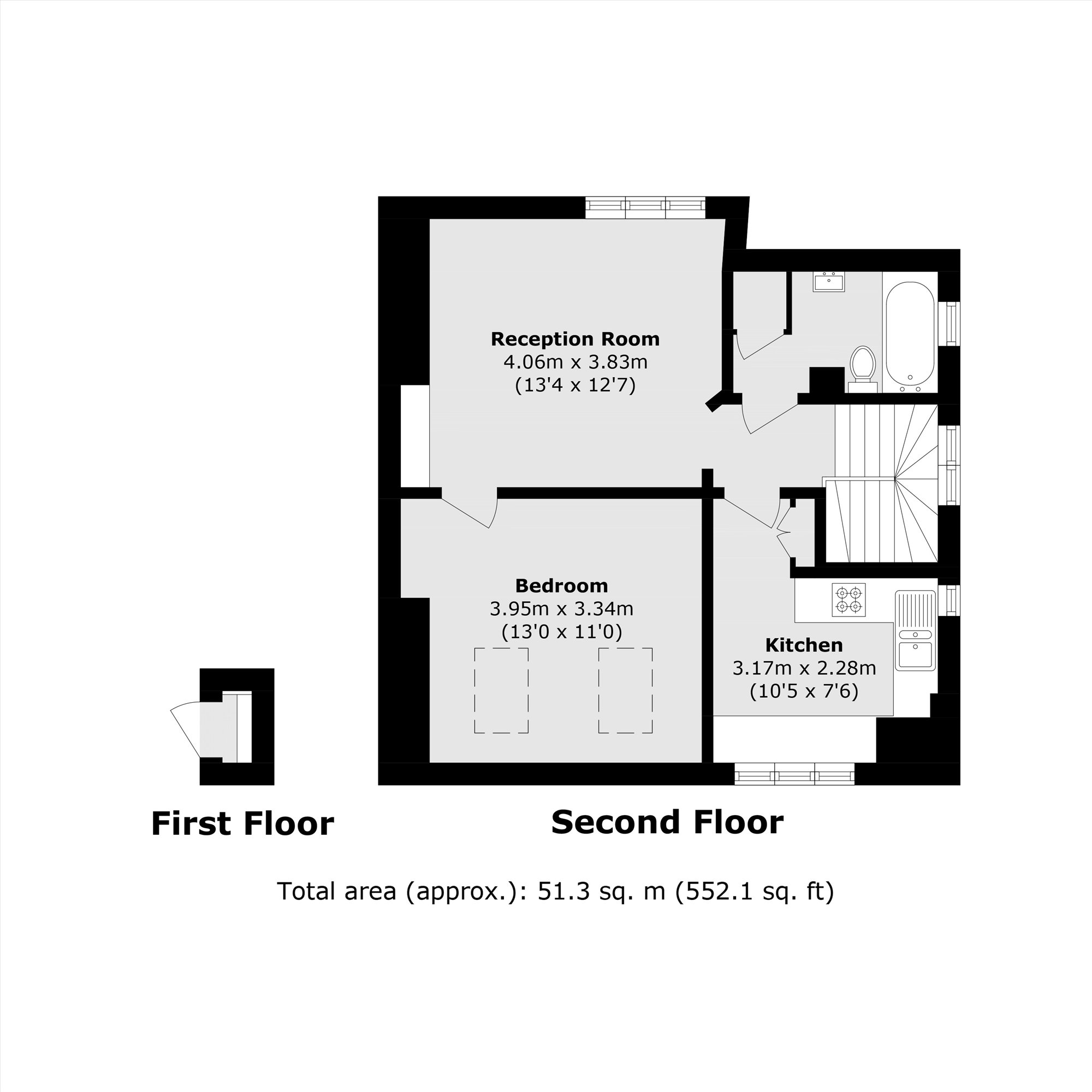 Flat 4, 12, Rodway Road, London floorplan