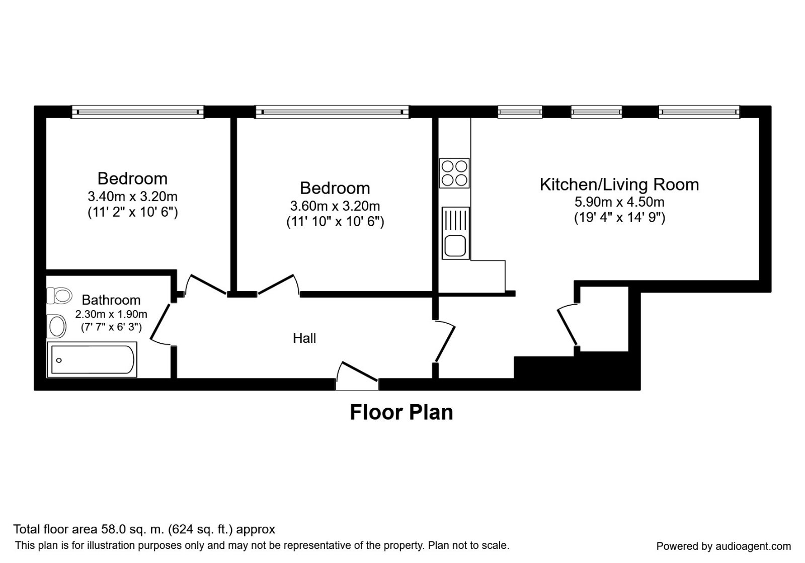 Ashton Lane, Sale, Greater Manchester M33, 2 bedroom flat for sale