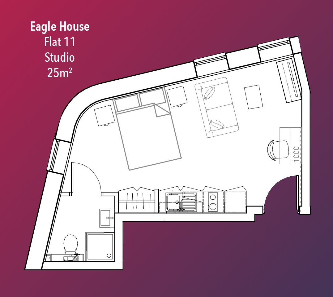 0 Bedrooms Studio to rent in Eagle House, 11 Blackfriars Road, Manchester M3