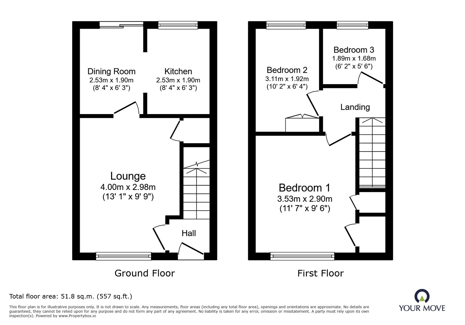 Cedar Road, Swadlincote floorplan