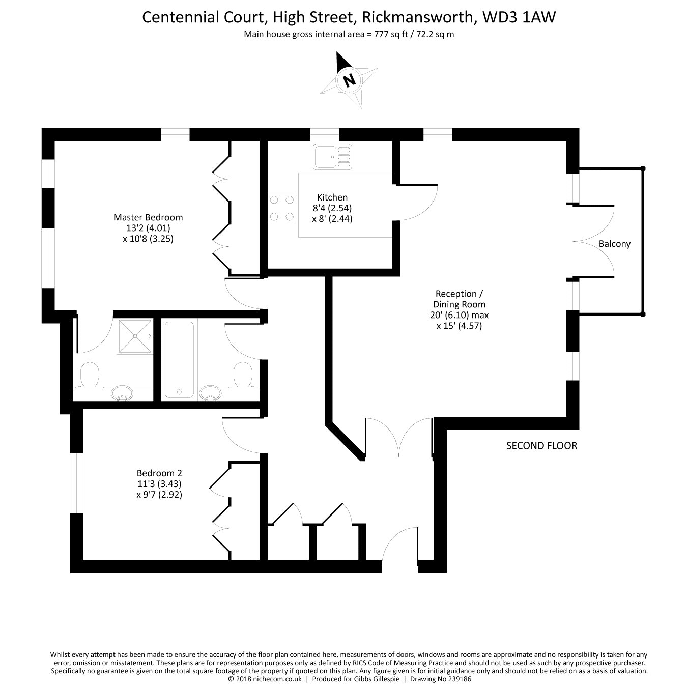 2 Bedrooms Flat for sale in Centennial Court, High Street, Rickmansworth, Hertfordshire WD3