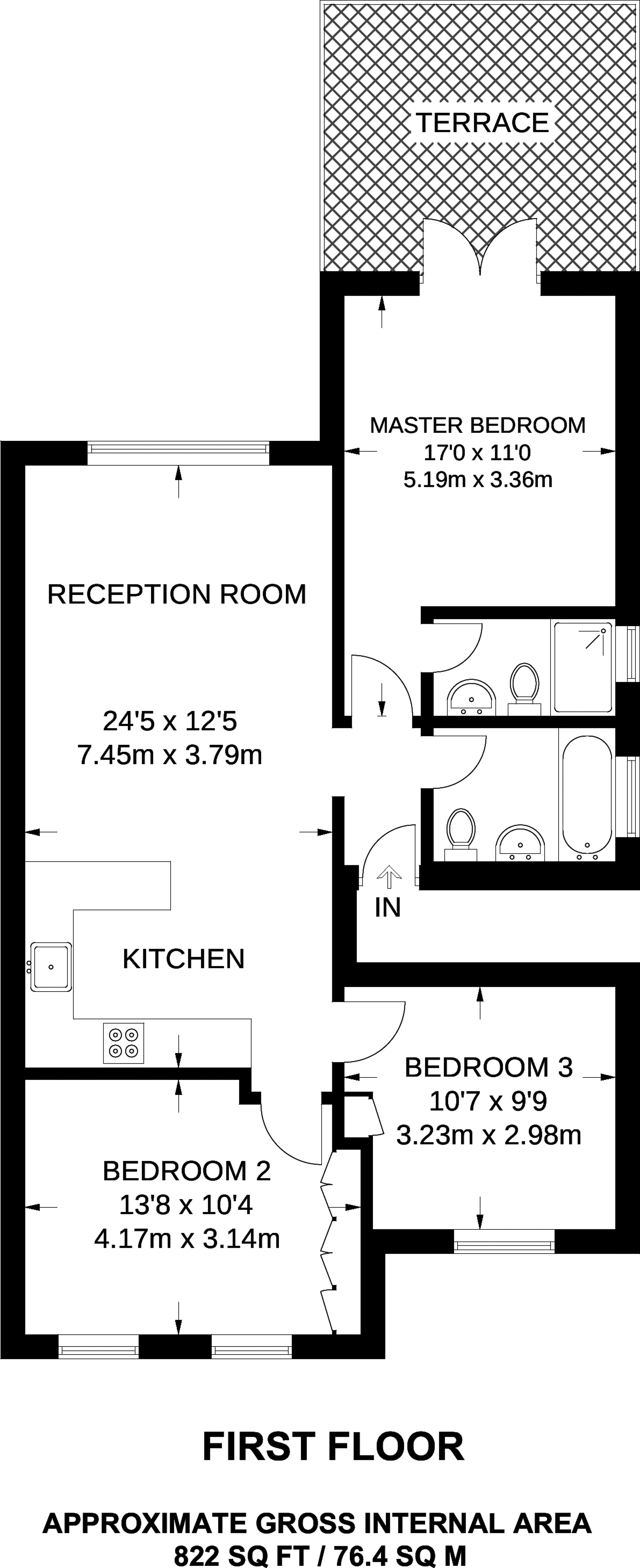 3 Bedrooms Flat to rent in St Johns Road, Temple Fortune NW11