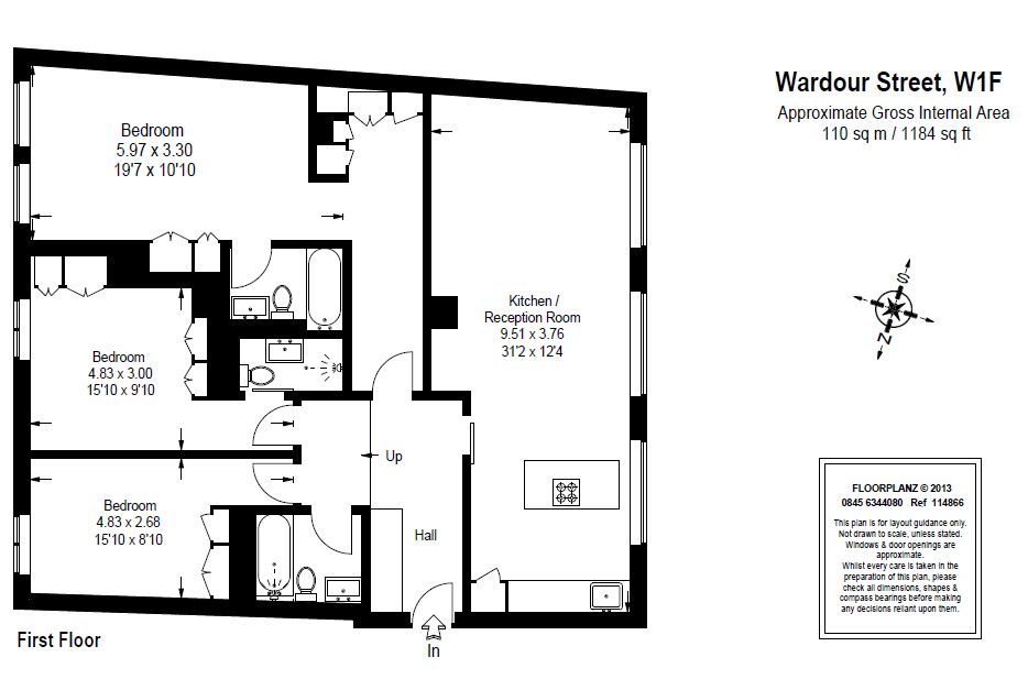 3 Bedrooms Flat to rent in Wardour Street, Soho W1F