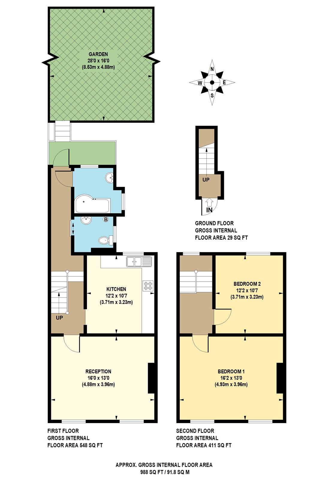 2 Bedrooms Flat to rent in Dunlace Road, London E5