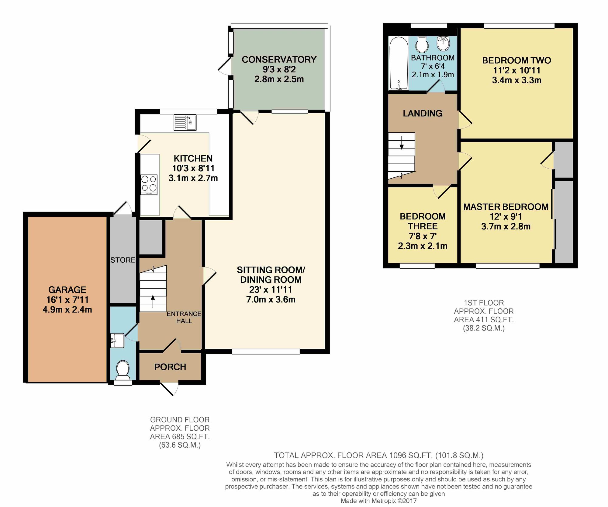 1 Kipling Way, East Grinstead floorplan