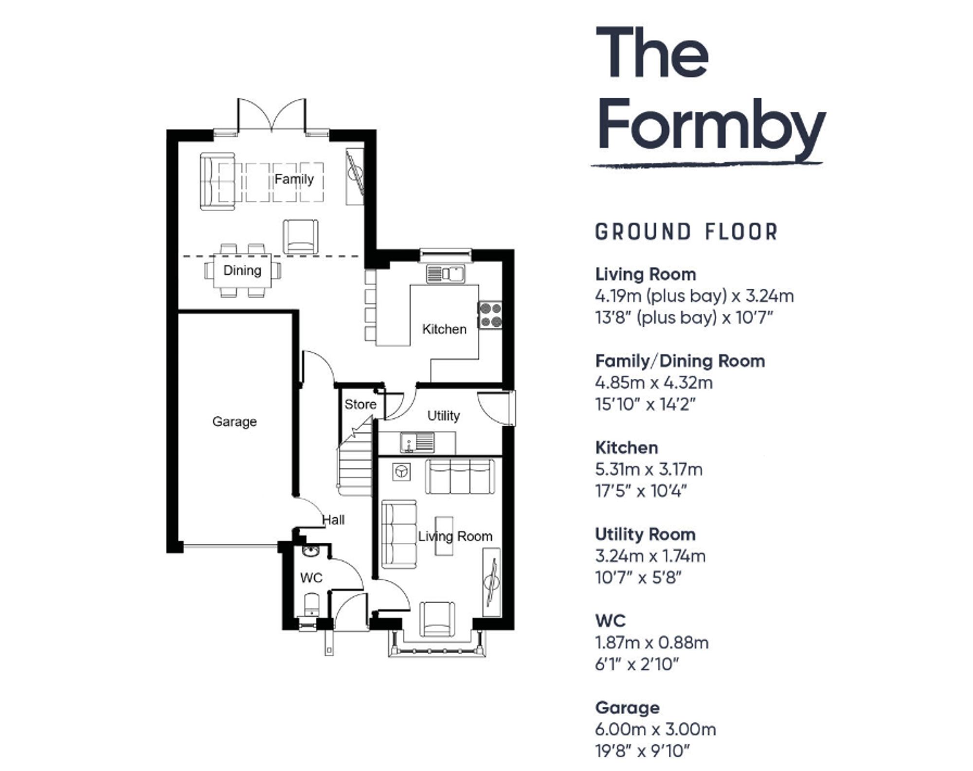 Plot 53 The Formby, Lever Park Avenue, Bolton floorplan