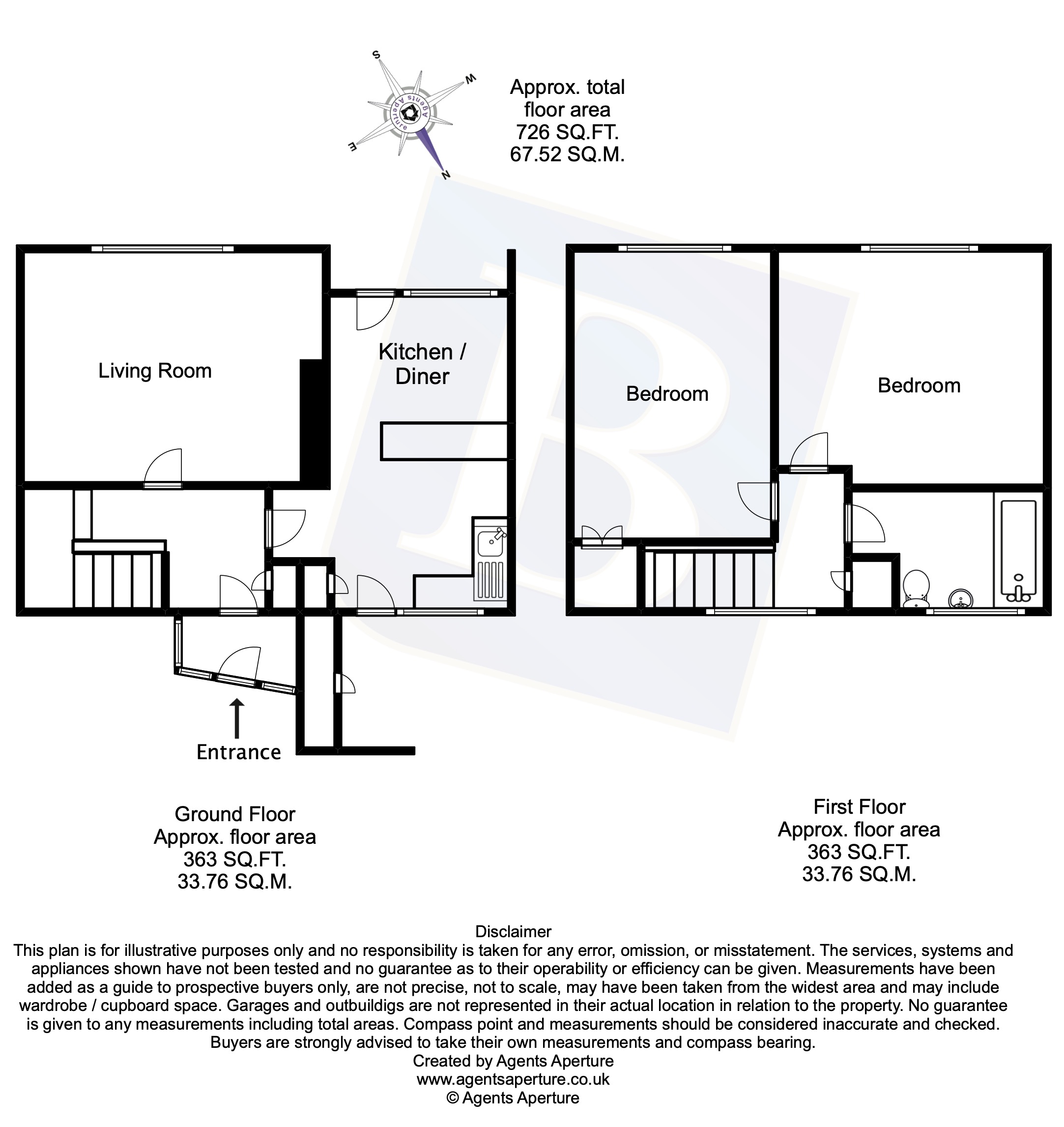 Elsenham Crescent, Basildon, Essex SS14, 2 bedroom end terrace house