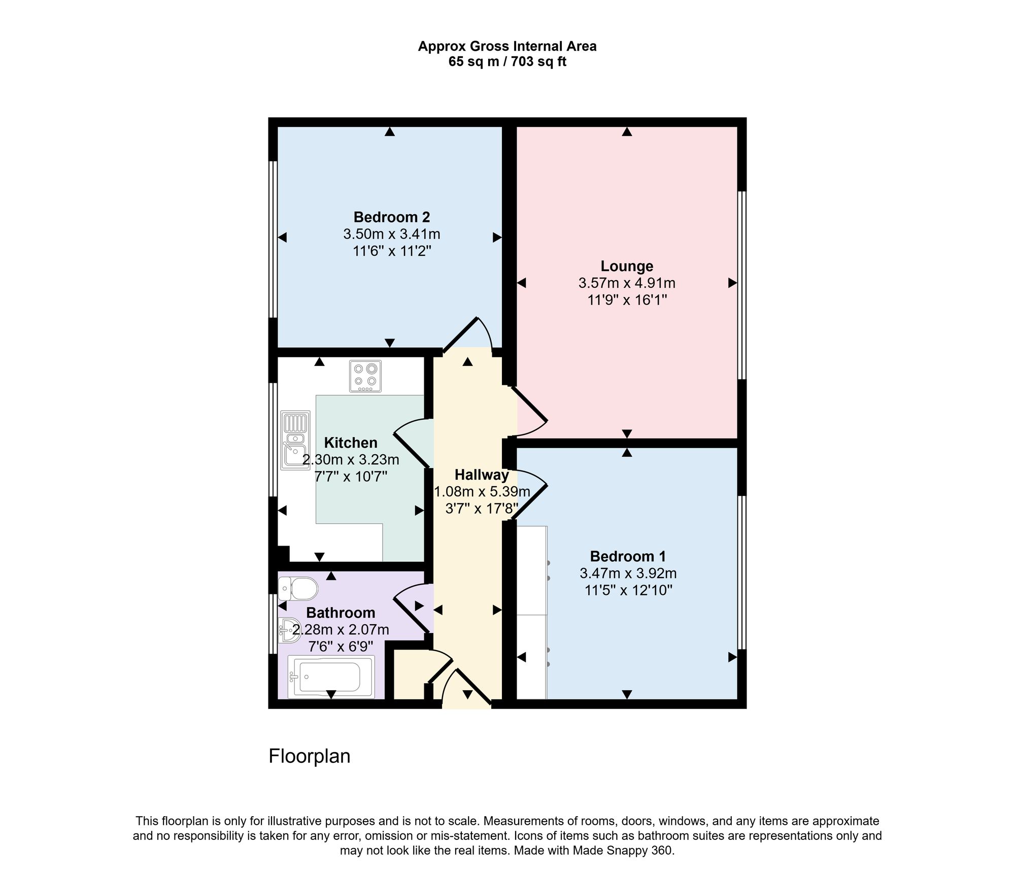 15 Blenheim Court, Woodford Green floorplan
