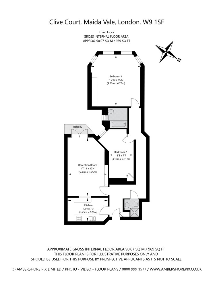 315 Clive Court,, Maida Vale, London floorplan