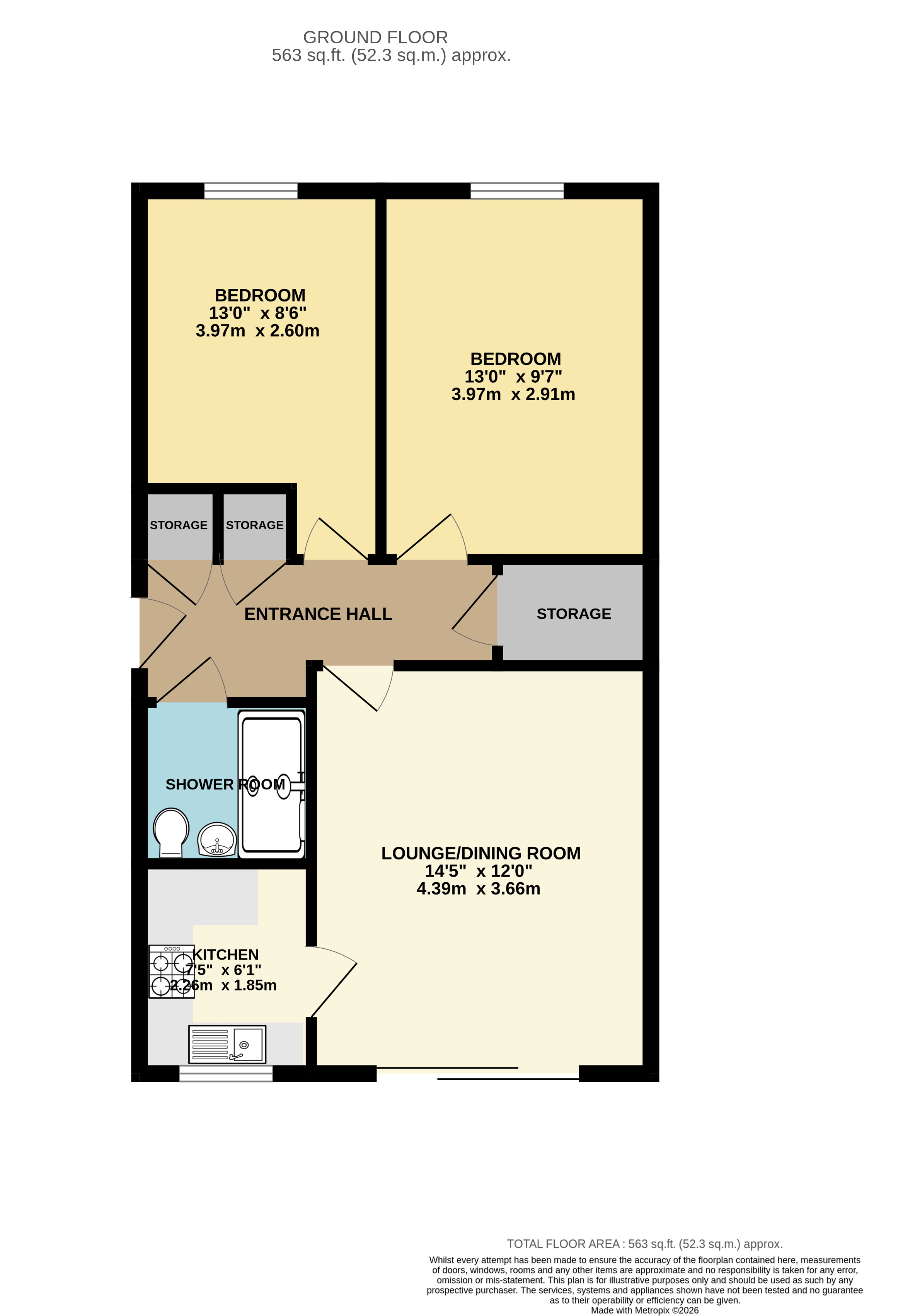 Flat 5, Fountain Court, Westbury floorplan