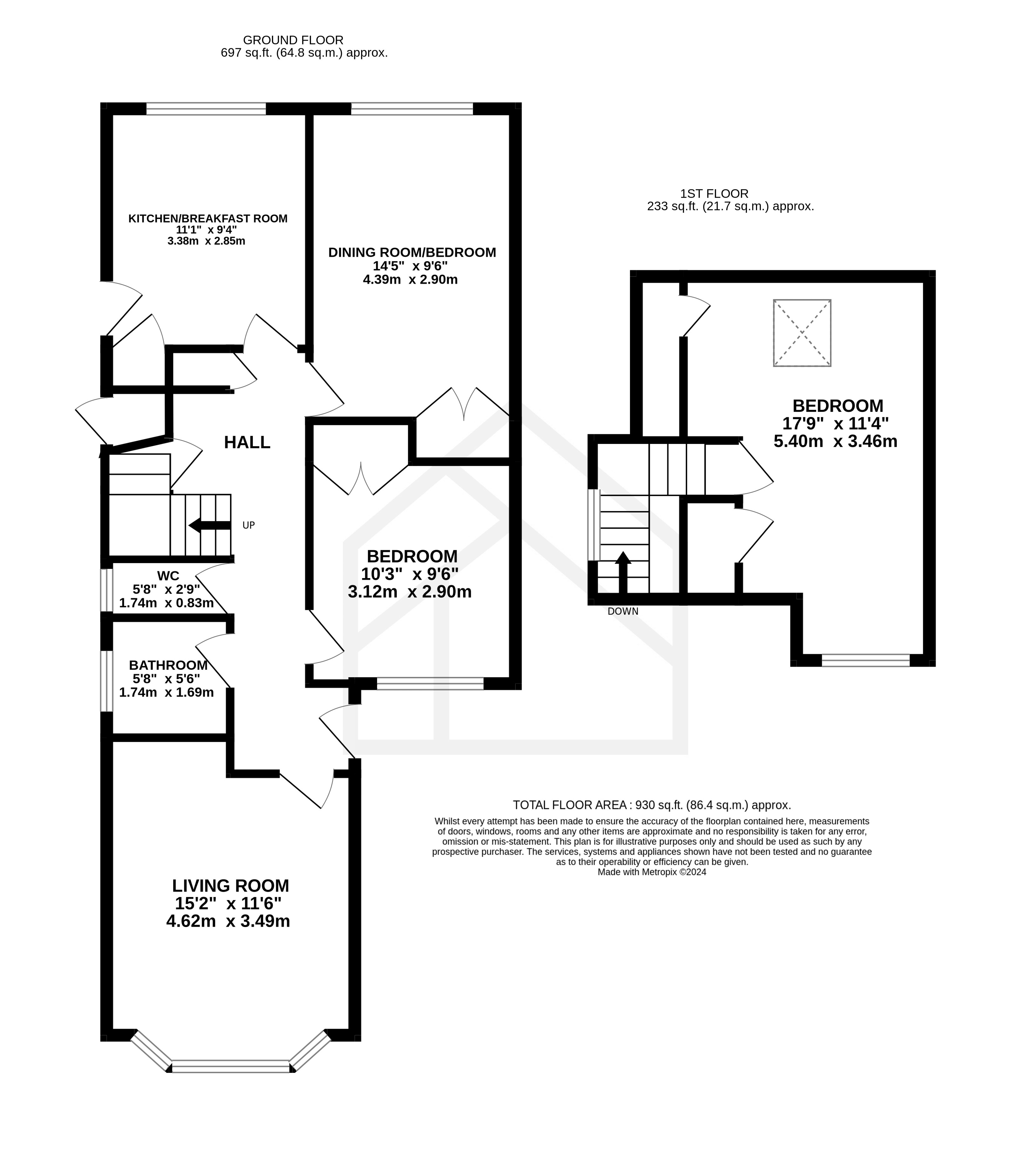 132, Gore Road, New Milton floorplan