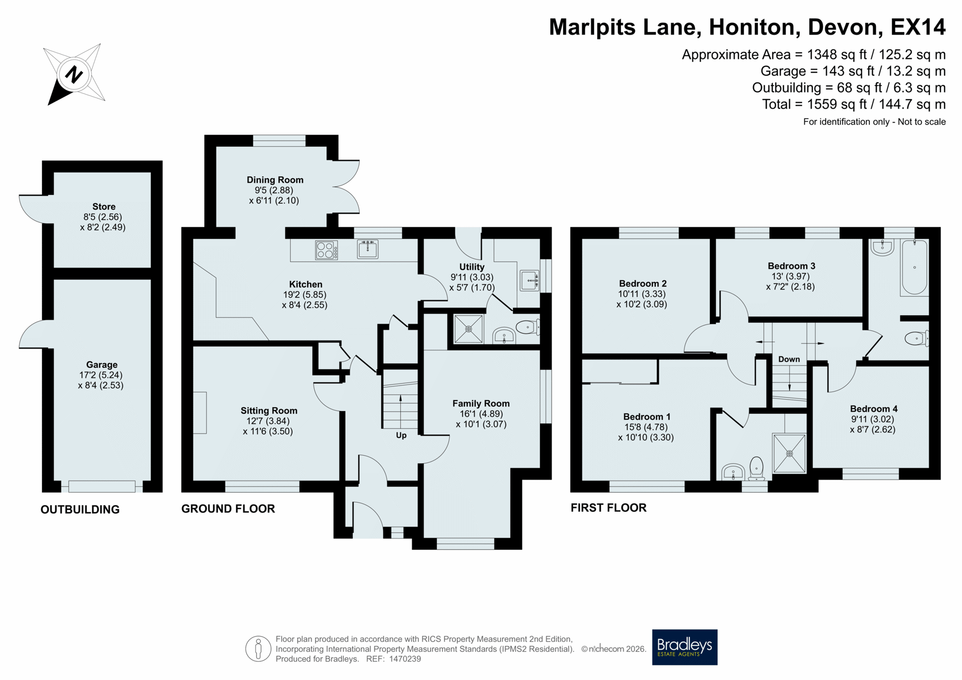 19, Marlpits Lane, Devon floorplan