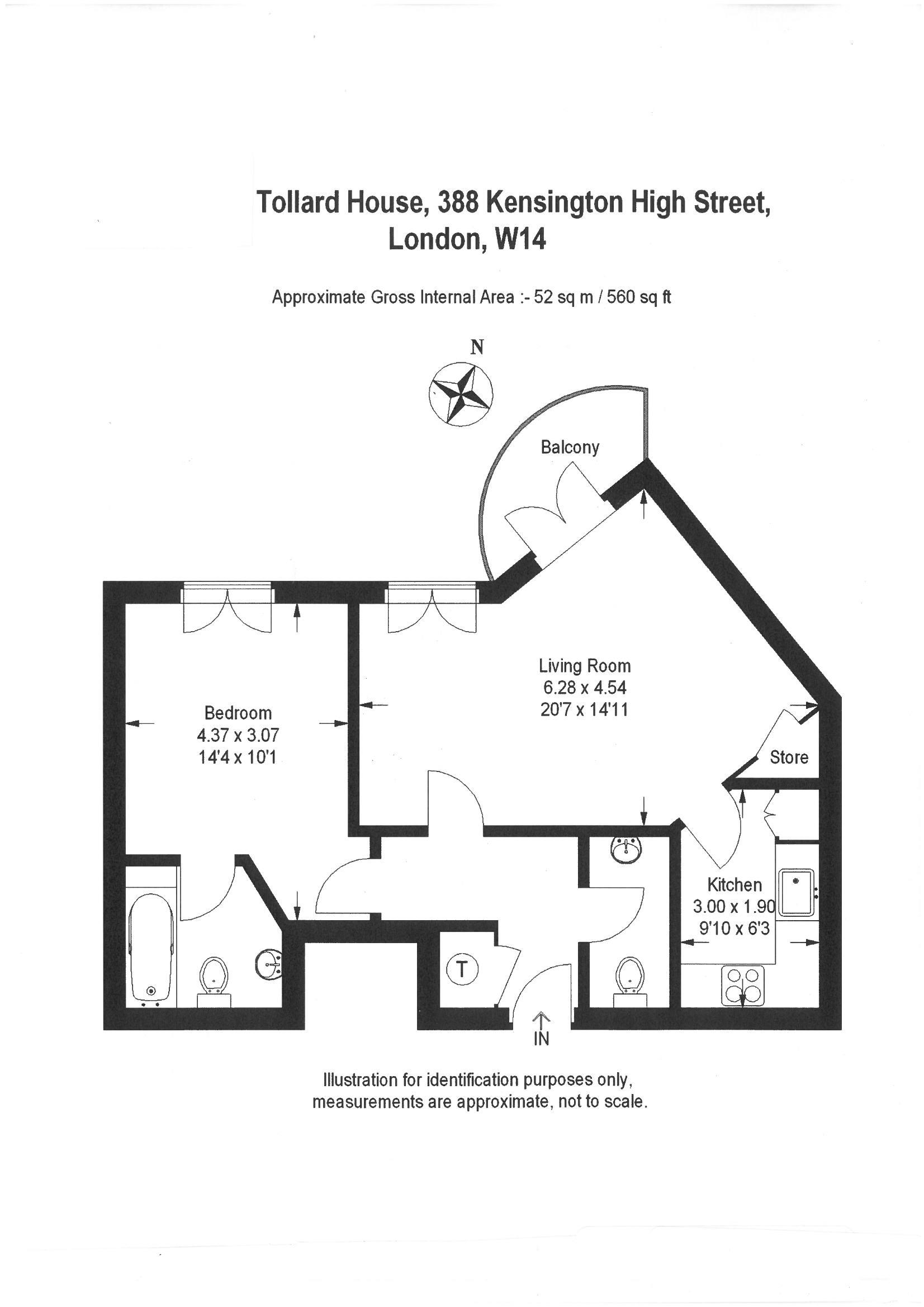 34, Tollard House, Kensington High Street, London floorplan