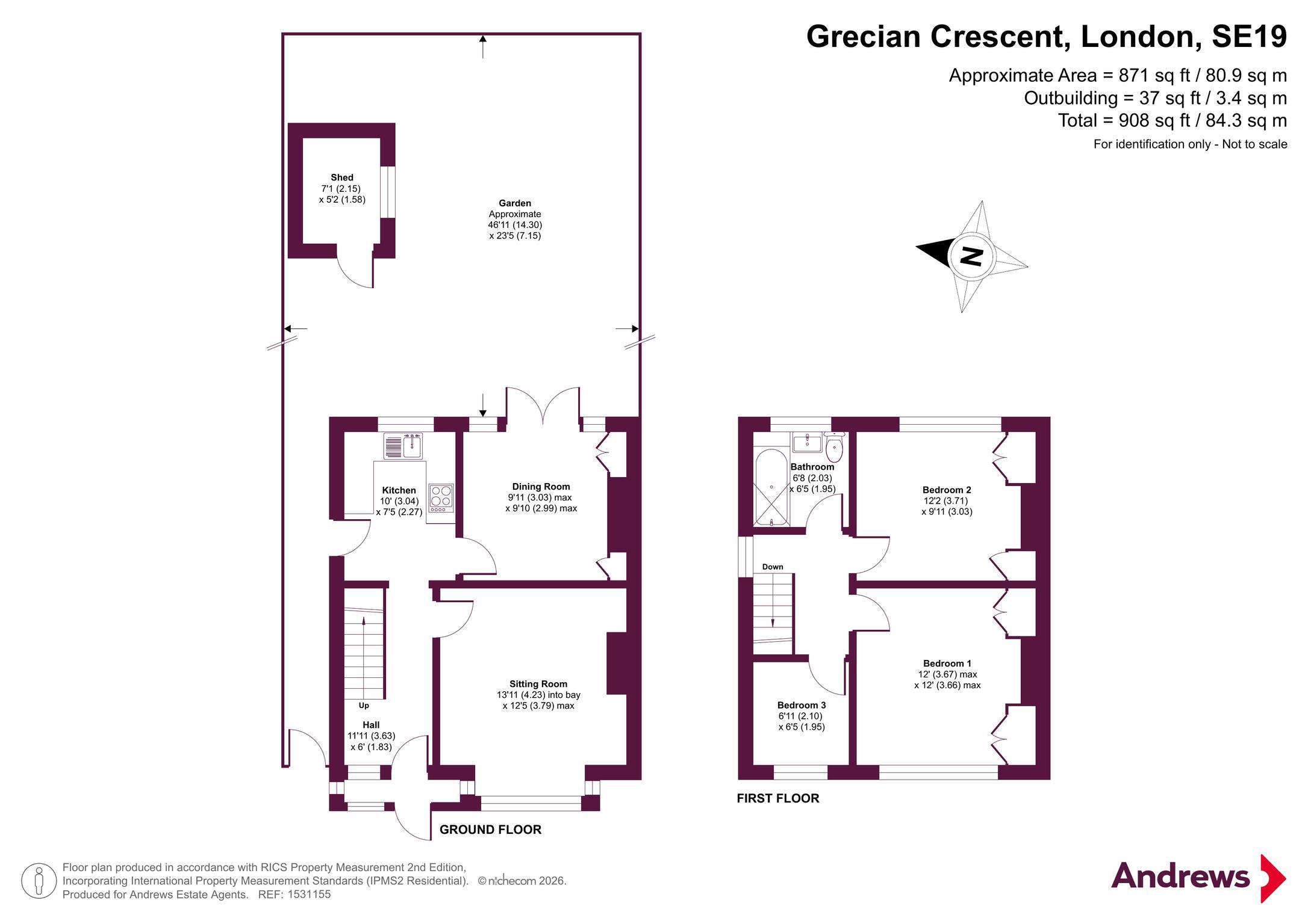 84, Grecian Crescent, London floorplan