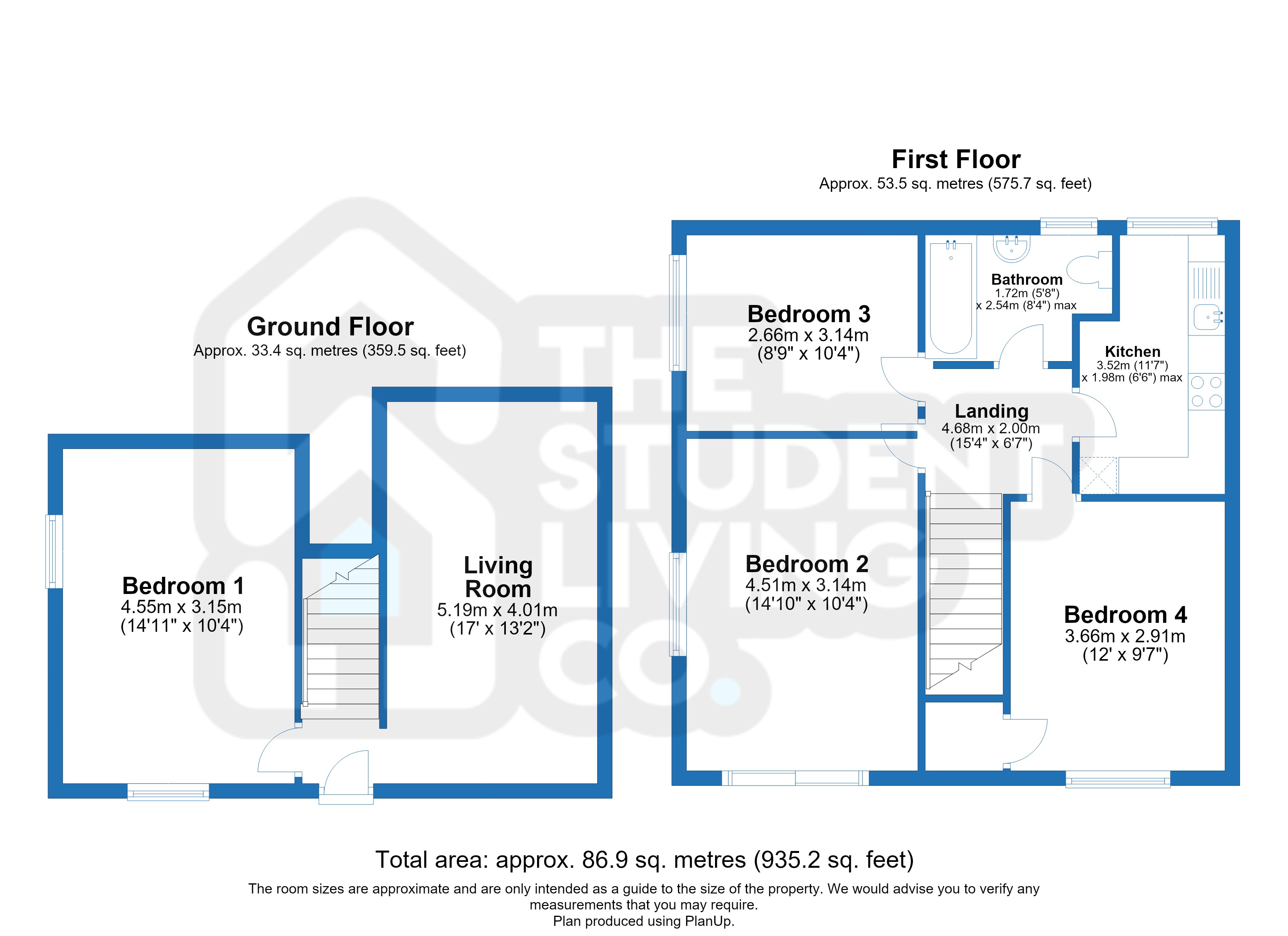 Flat 1, The Point, 71, Loughborough Road, Nottingham floorplan