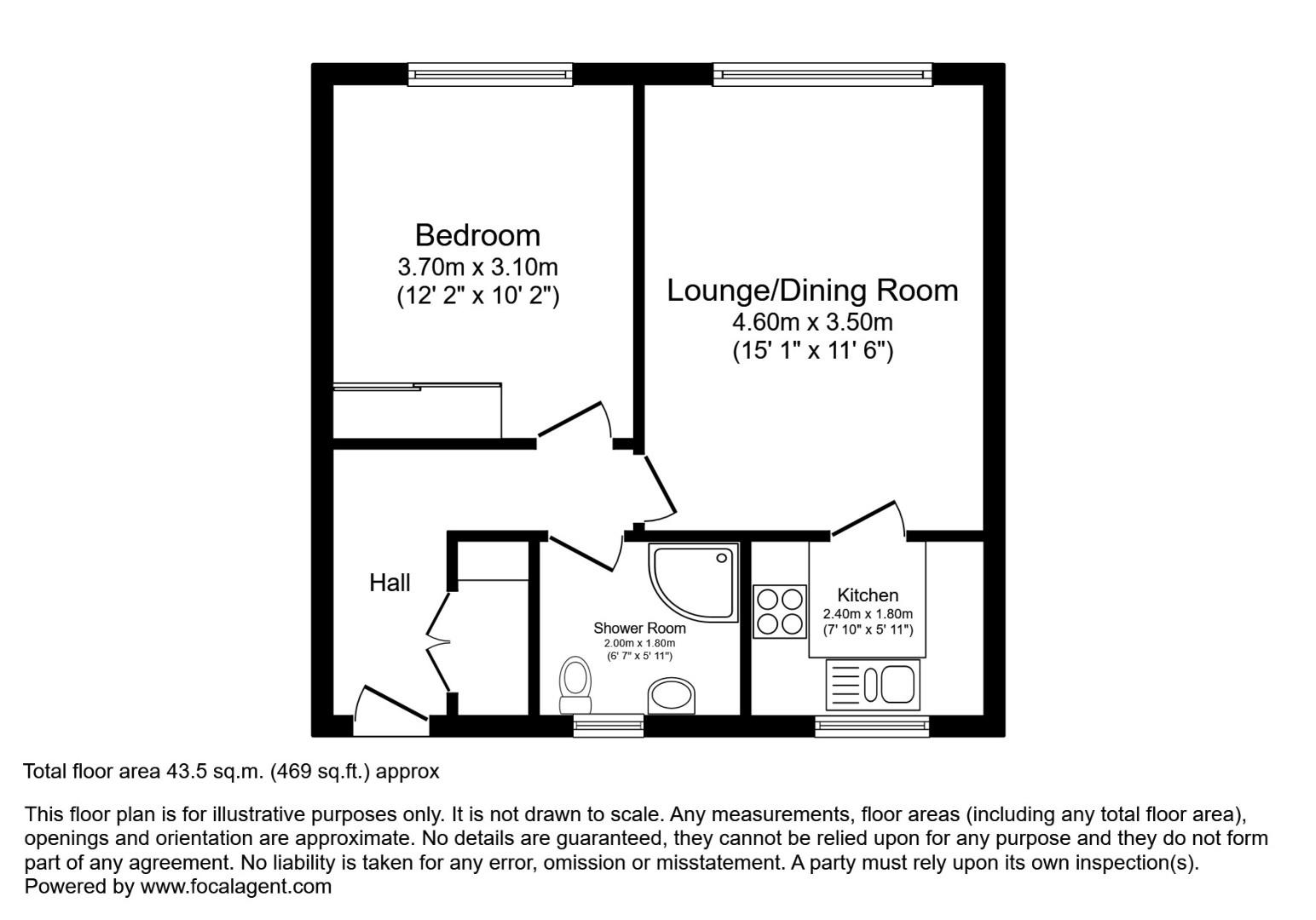 11 Kingfisher House, Lifestyle Village, High Street, Chesterfield floorplan