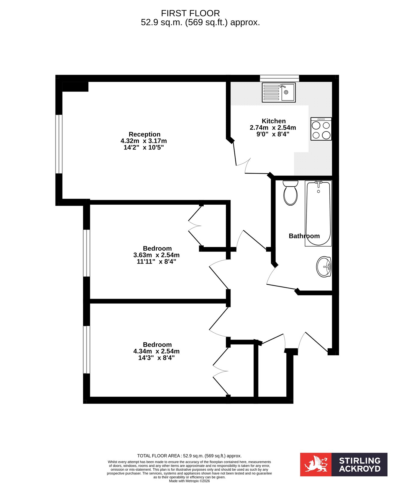 Newcombe Gardens, Hounslow floorplan