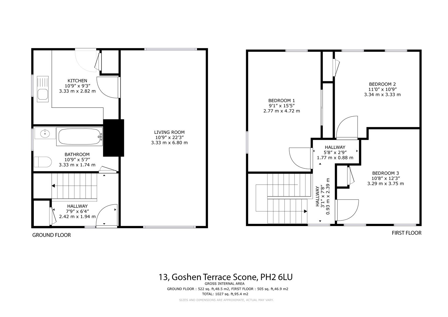 13, Goshen Terrace, Perth floorplan