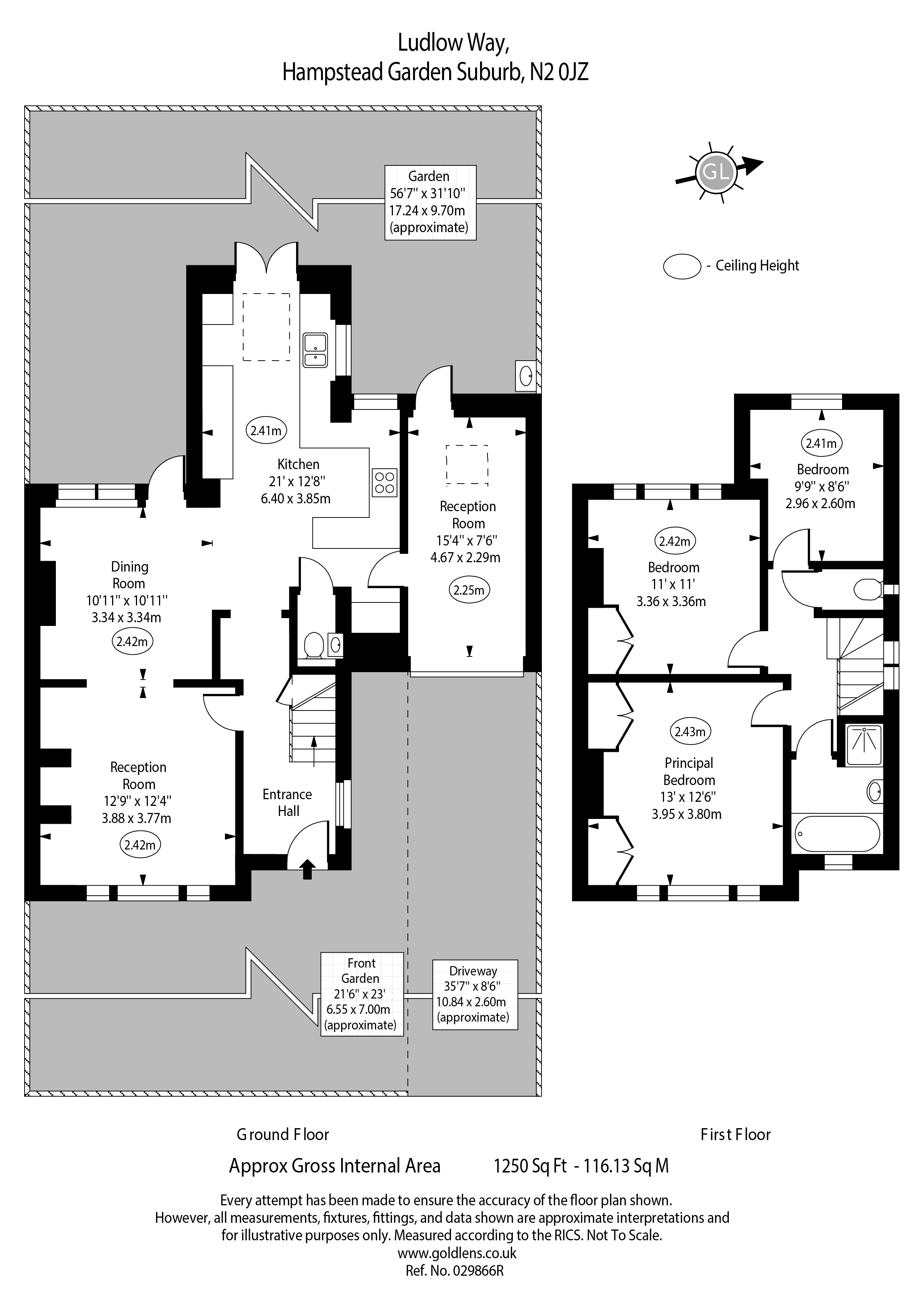 27, Ludlow Way, London floorplan