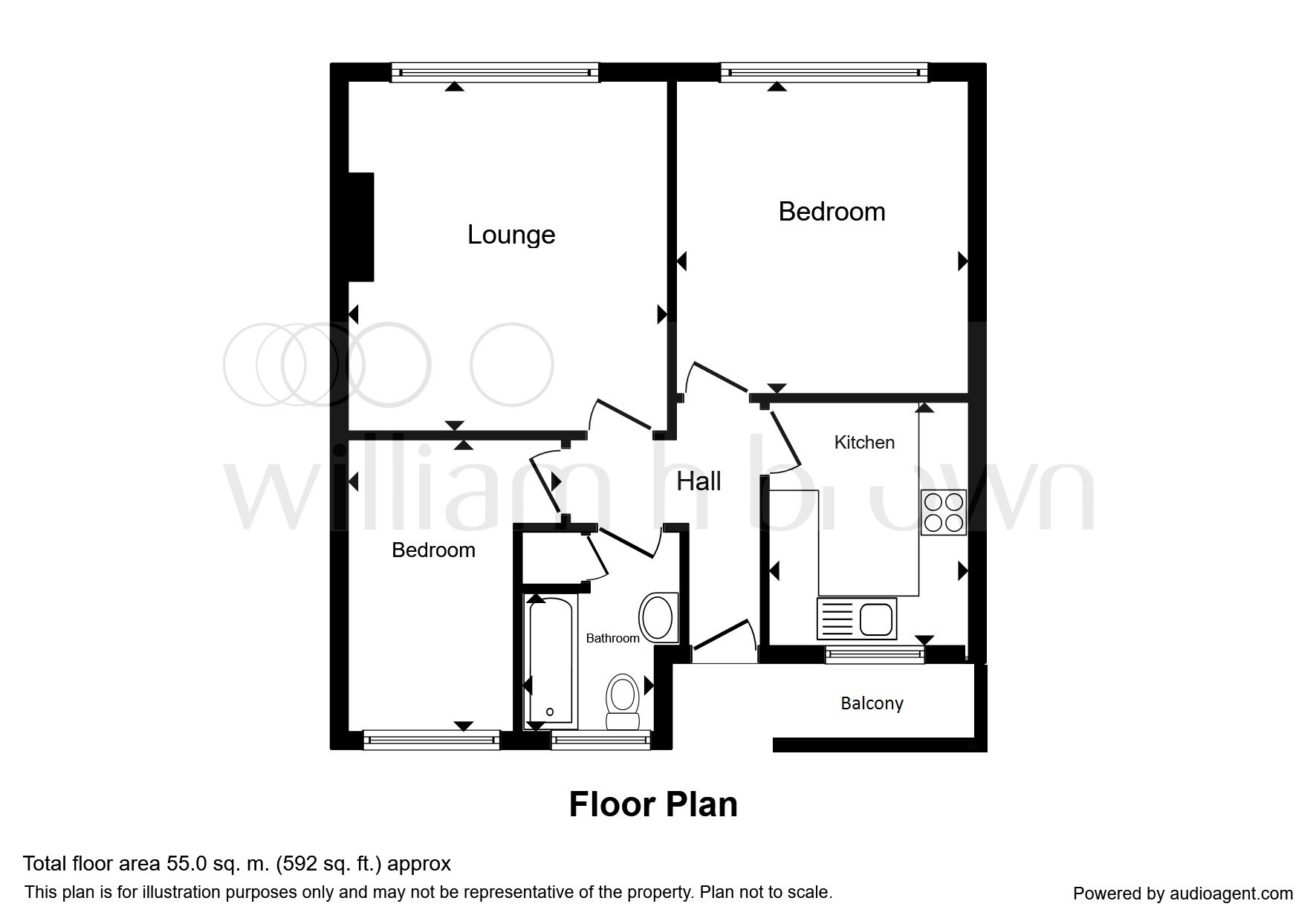 2 Bedrooms Maisonette for sale in Fanshawe Court, Bengeo, Hertford SG14