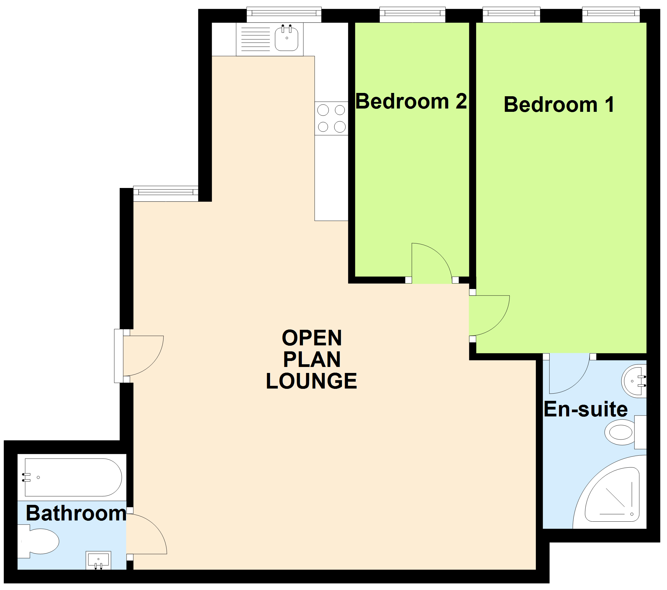 2 Bedrooms Flat to rent in South End, Croydon, Surrey CR0