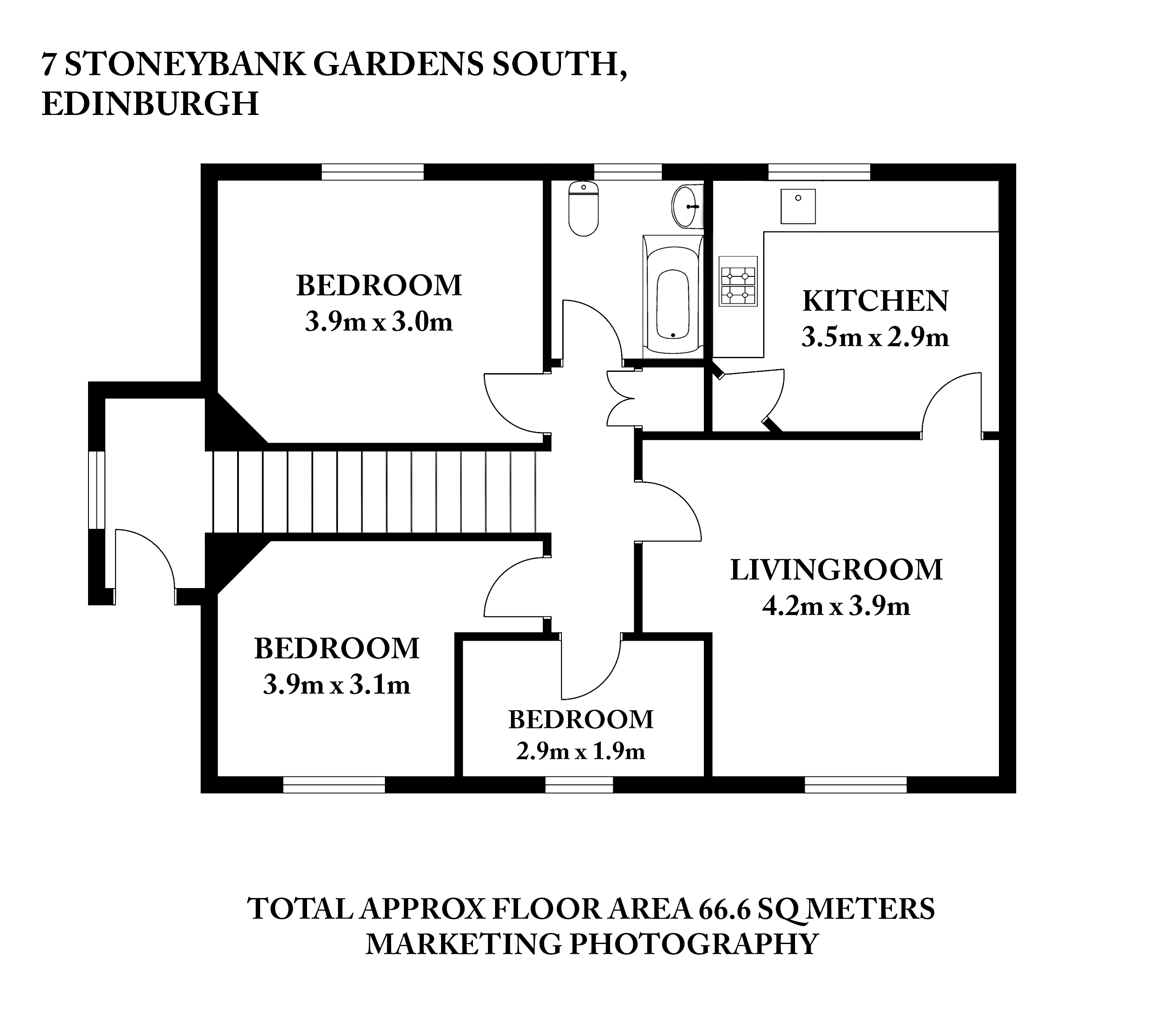 Stoneybank Gardens South, Musselburgh EH21, 3 bedroom flat for sale