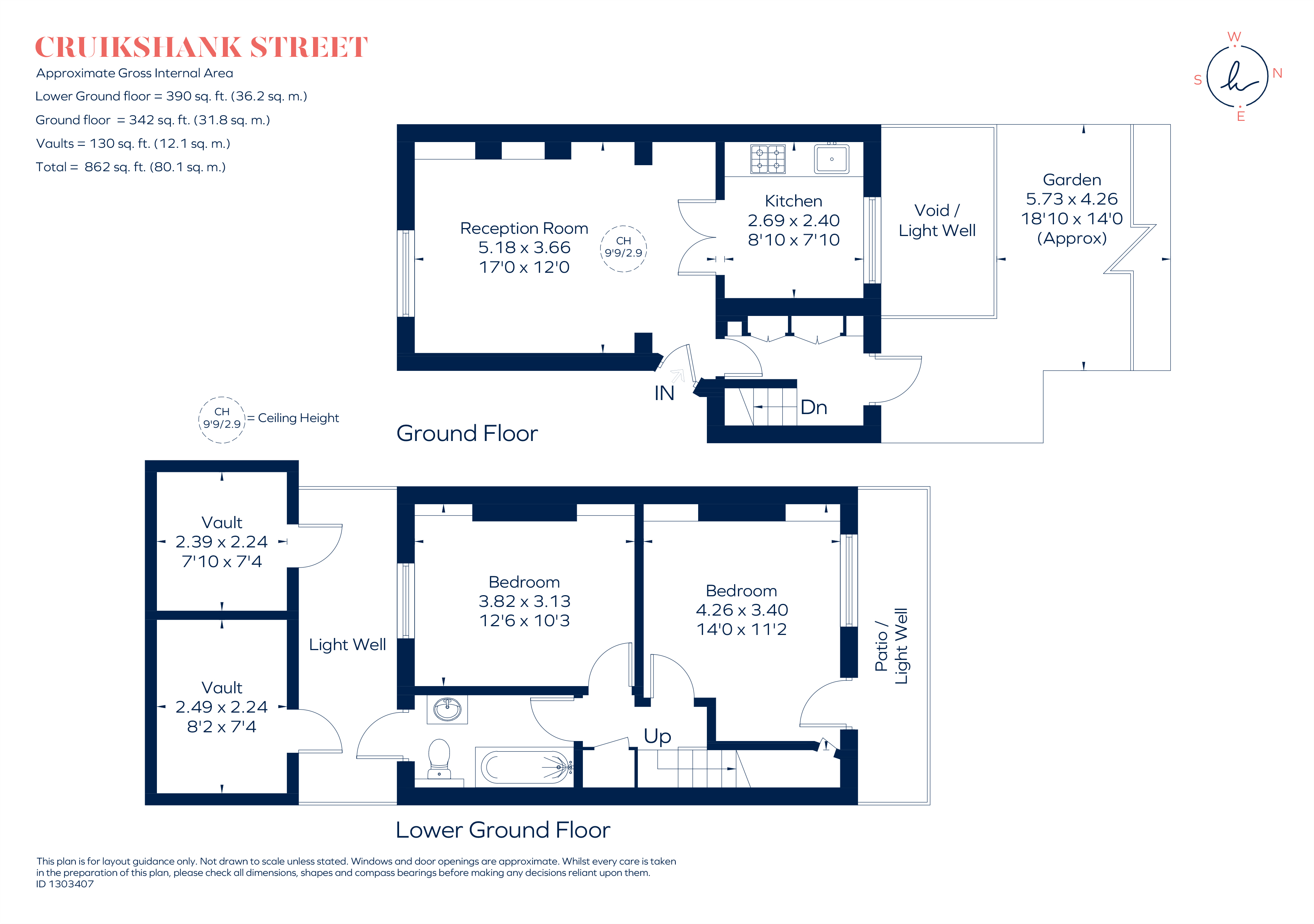 Flat A, 3, Cruikshank Street, London floorplan