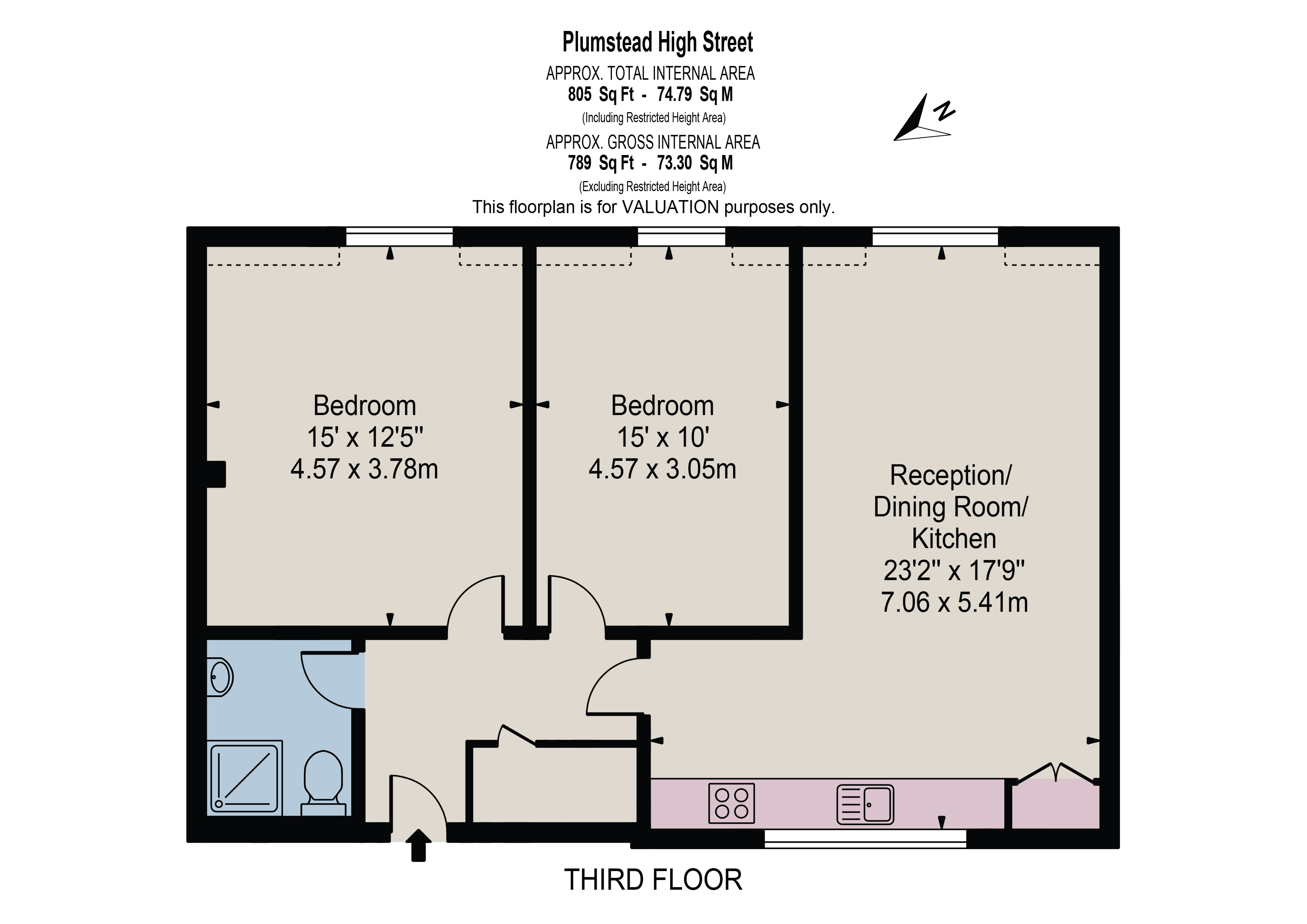Flat 7, 67B, Plumstead High Street, London floorplan