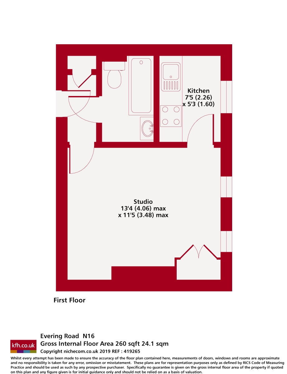 Flat 4, 138, Evering Road, London floorplan