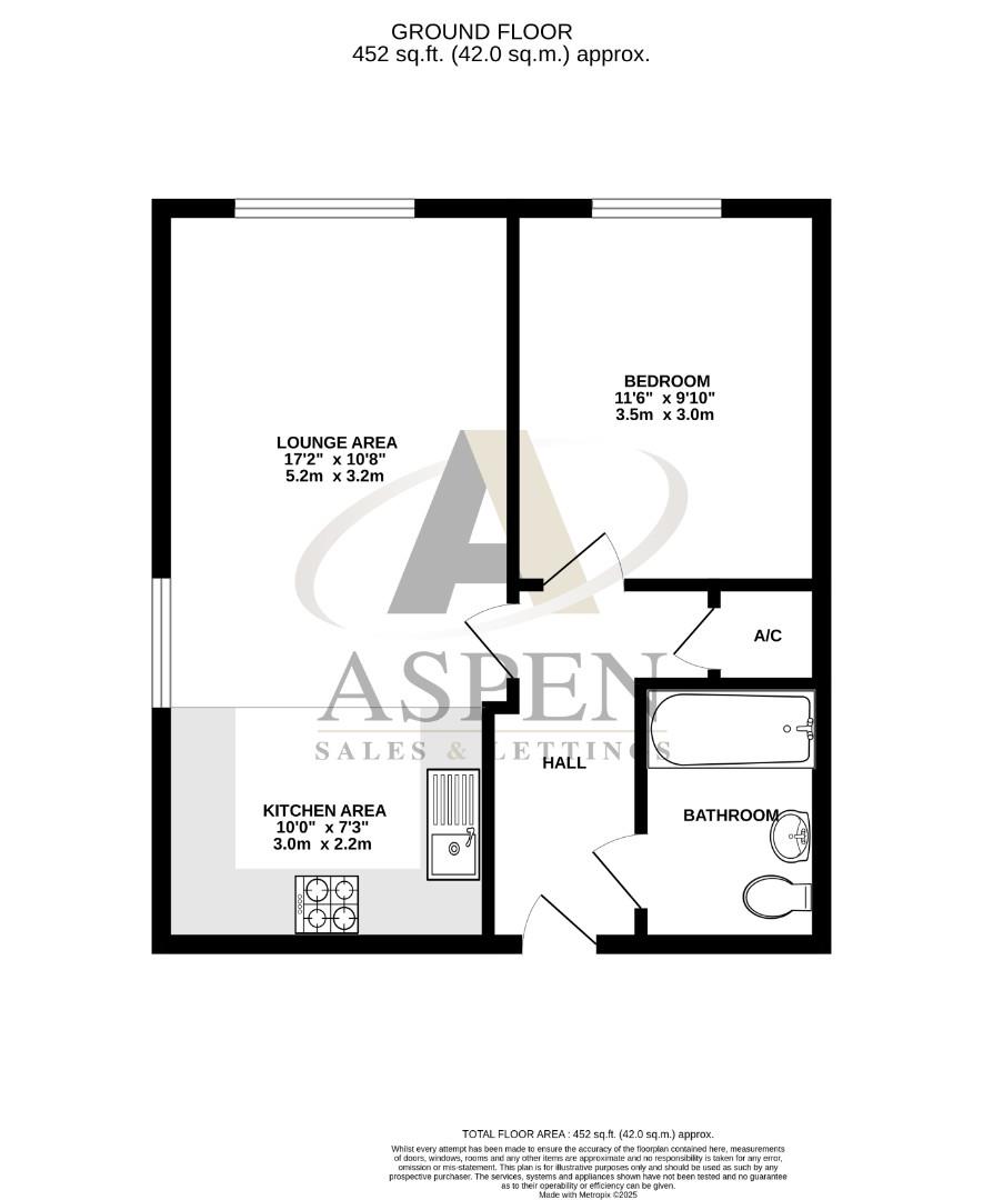 Flat 7, Hooper House, Ashford Crescent, Ashford floorplan