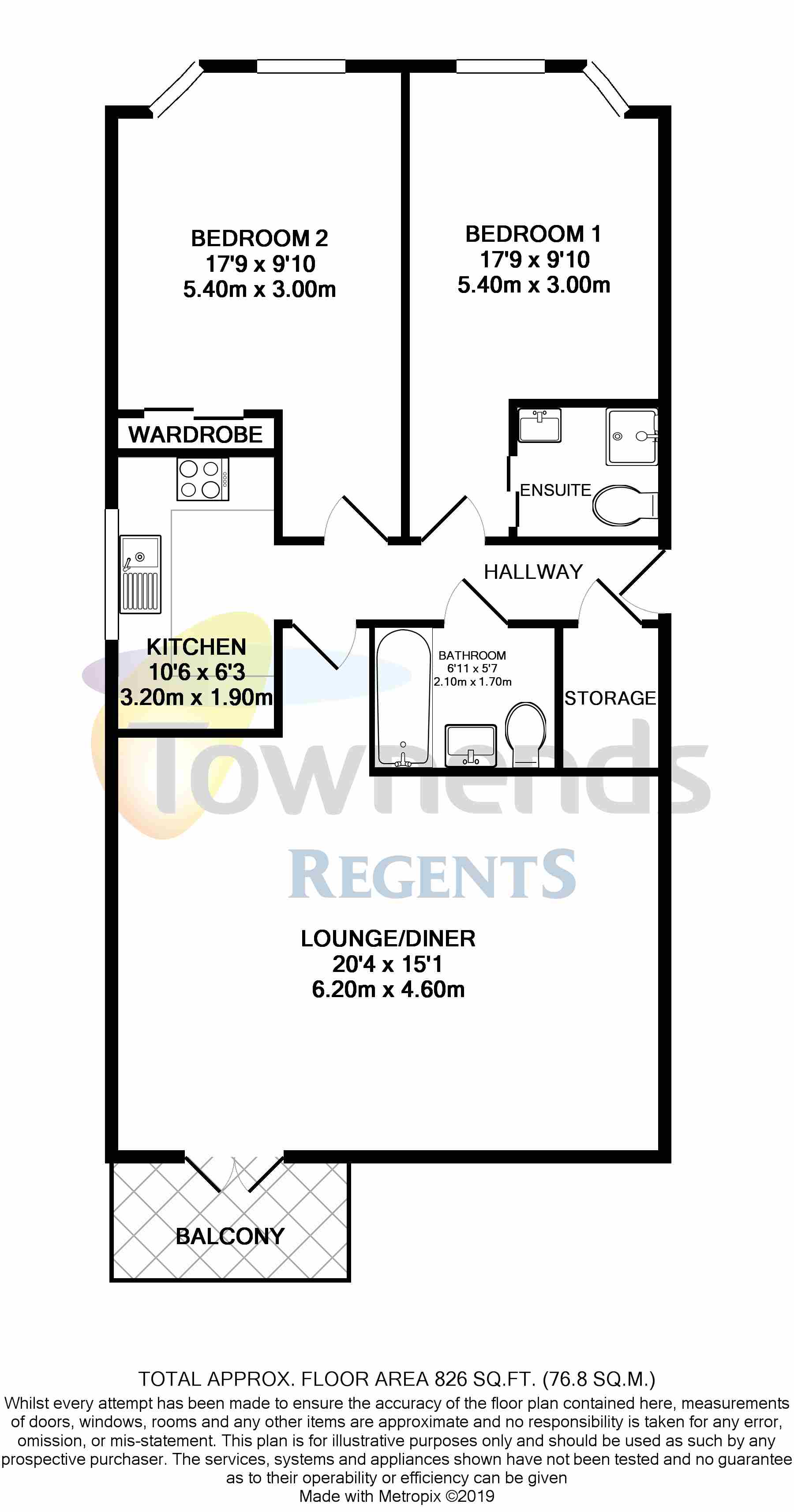 2 Bedrooms Flat for sale in Elleray, Pembroke Road, Woking, Surrey GU22