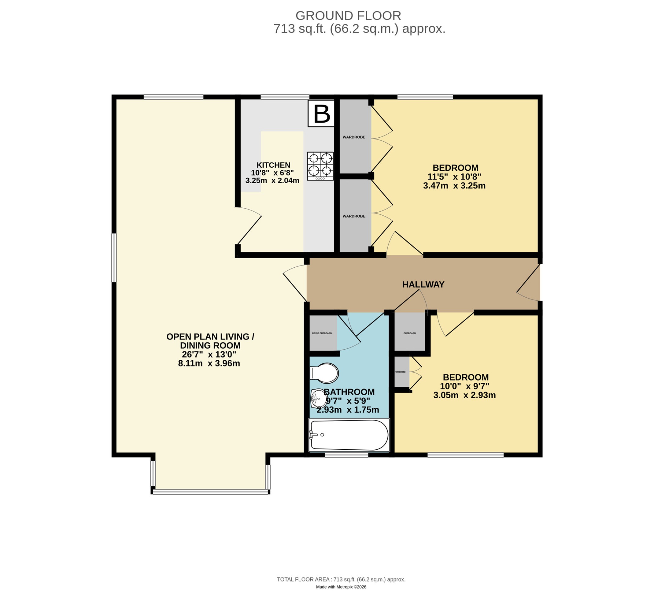 Flat 8, Stirling Court 34-36,, Heaton Moor Road, Stockport floorplan