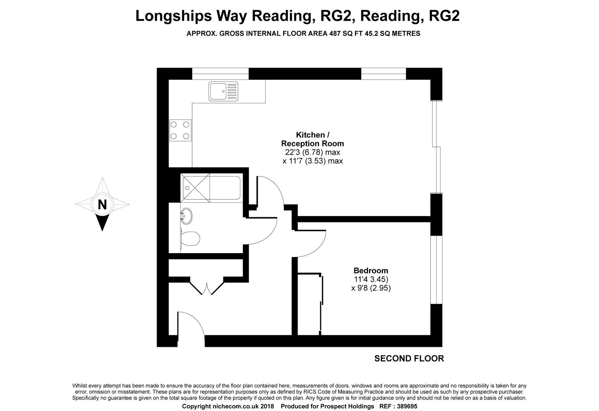 1 Bedrooms Flat to rent in Longships Way, Reading, Berkshire RG2
