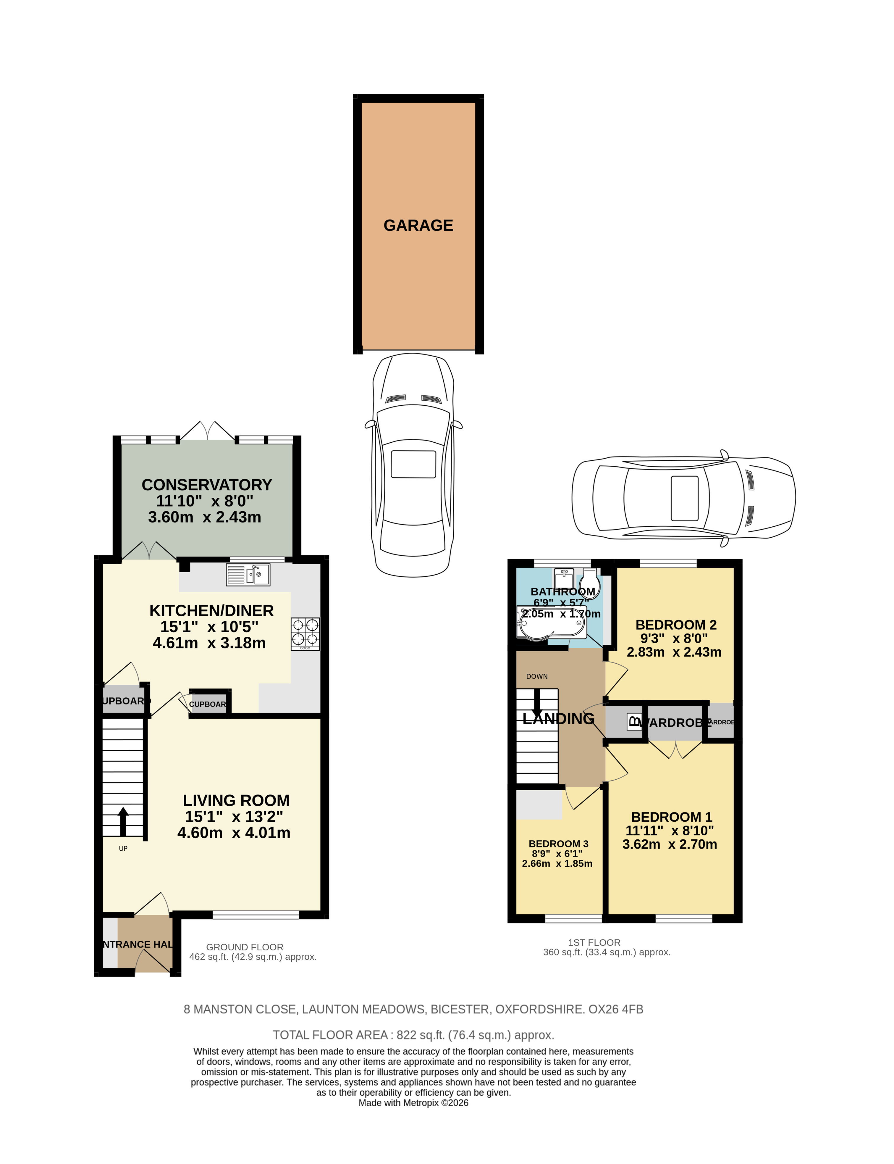 8, Manston Close, Bicester floorplan