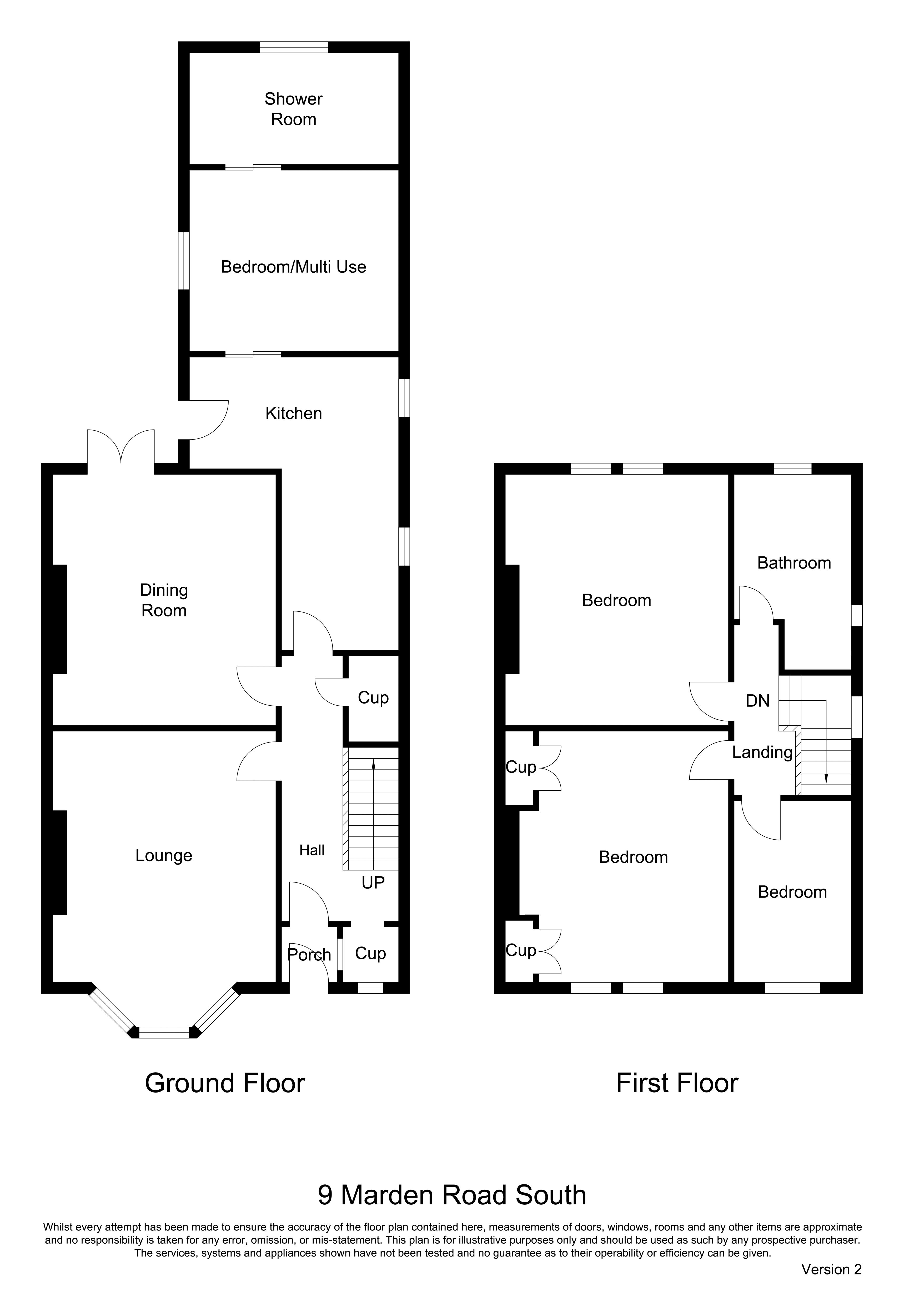 9, Marden Road South, Whitley Bay floorplan