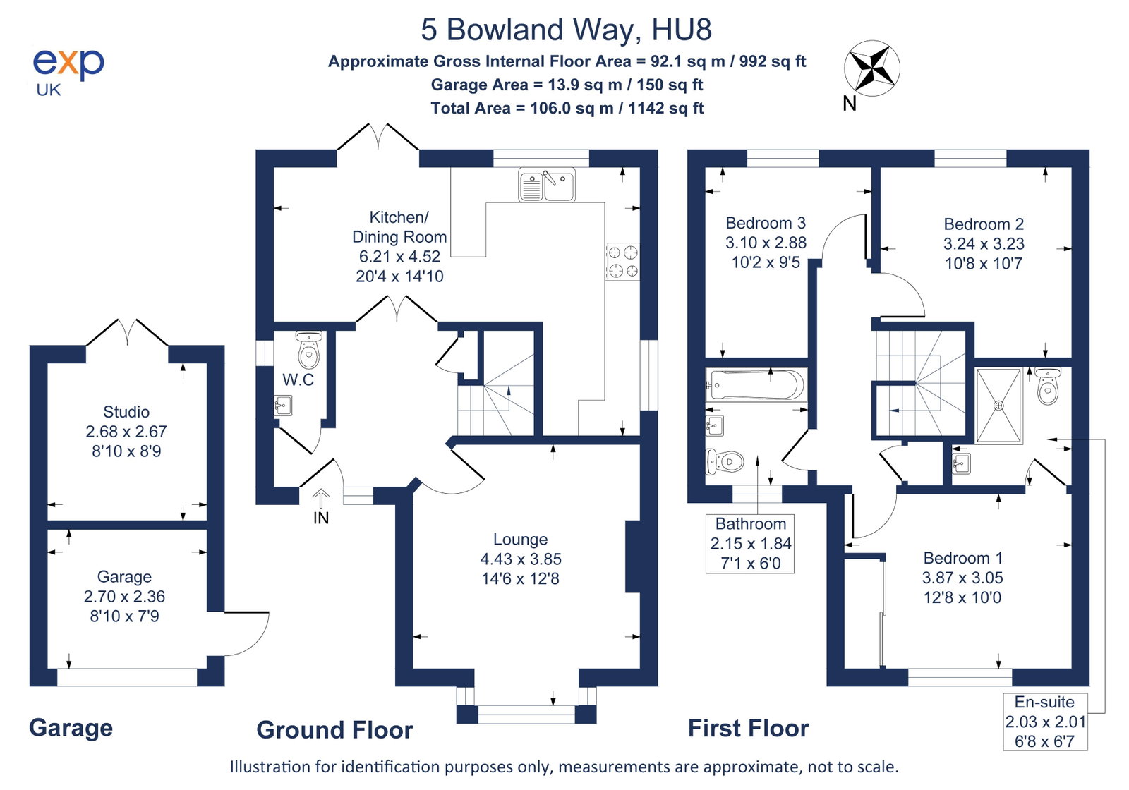5, Bowland Way, Hull floorplan