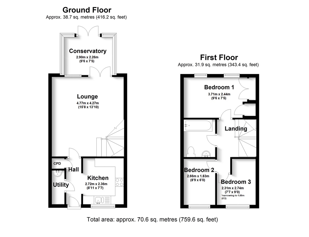 56, Brand Road Devon, Honiton floorplan