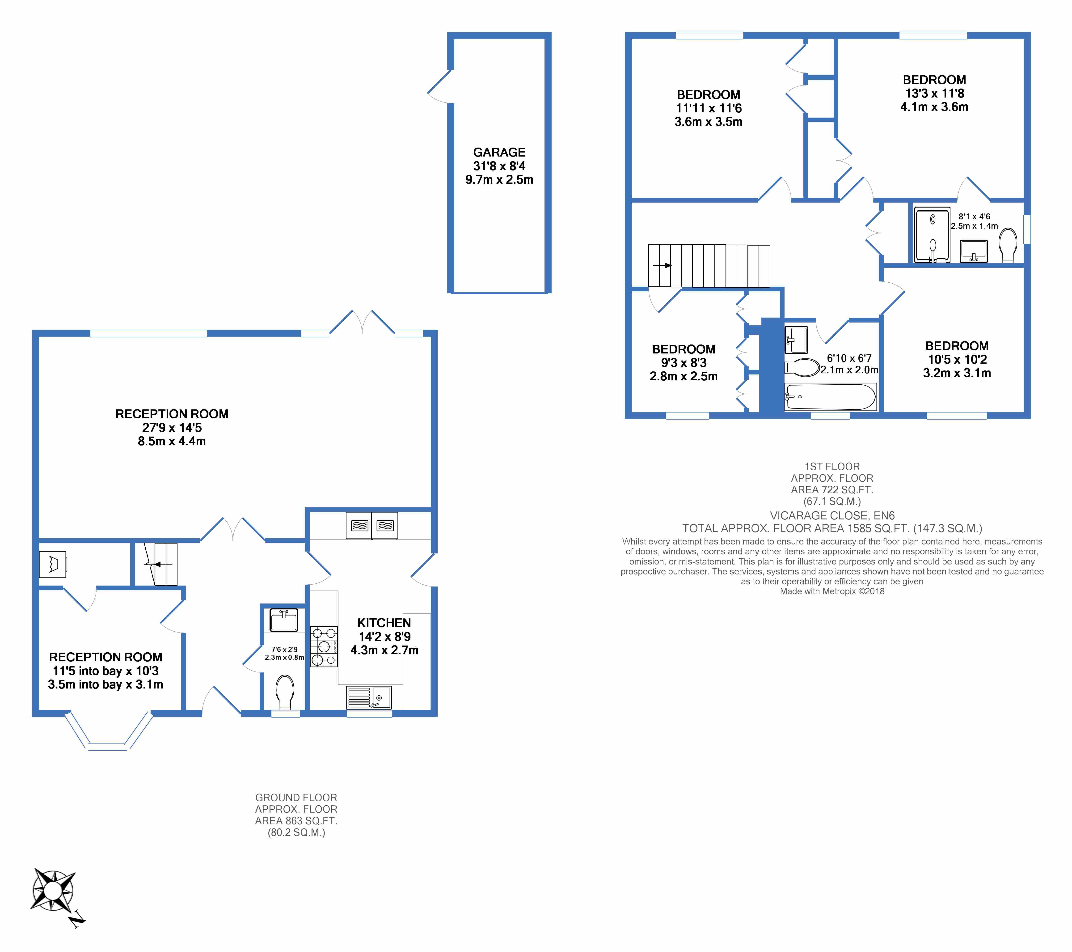 4 Bedrooms Detached house for sale in Vicarage Close, Northaw EN6