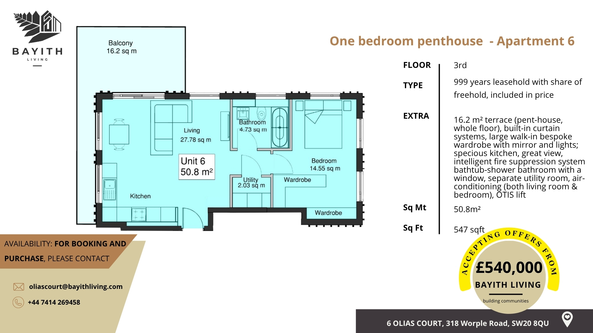318 6 Olias Court, Worple Road, London floorplan