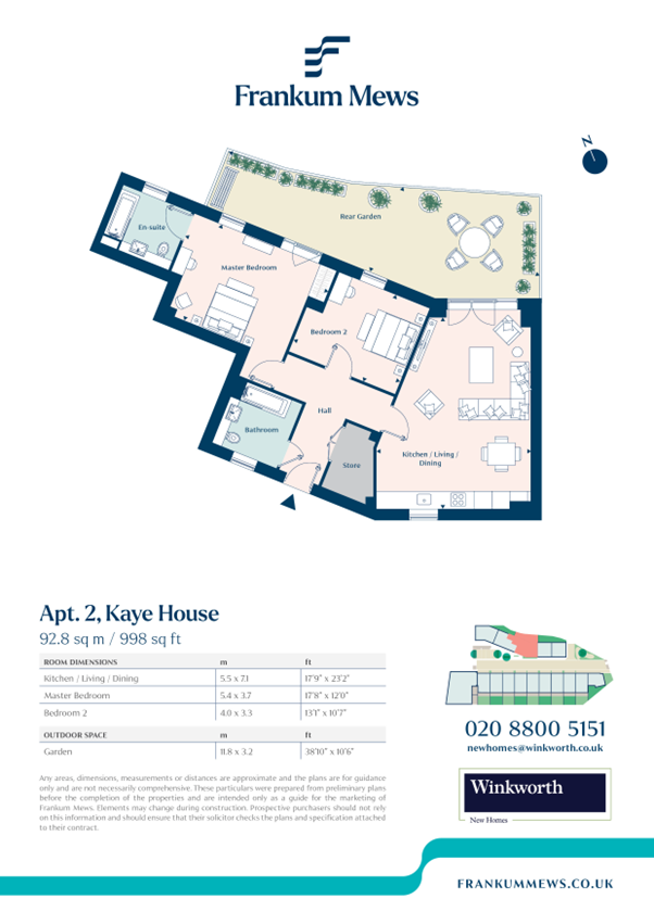 2 Kaye House,, Frankum Mews, London floorplan