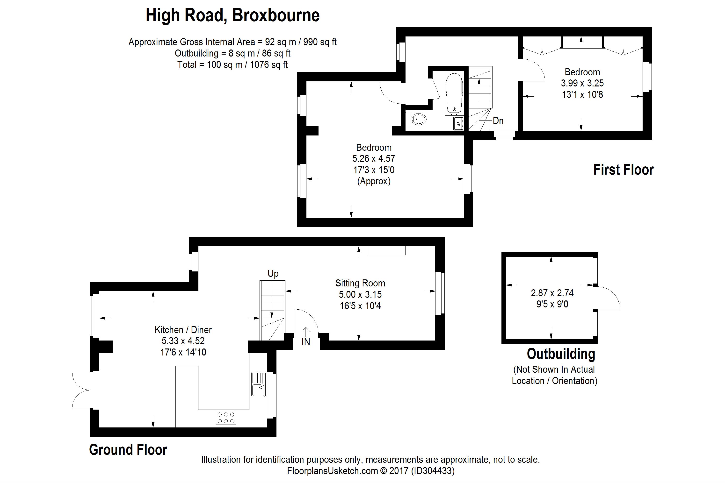 2 Bedrooms Semi-detached house for sale in High Road, Broxbourne EN10