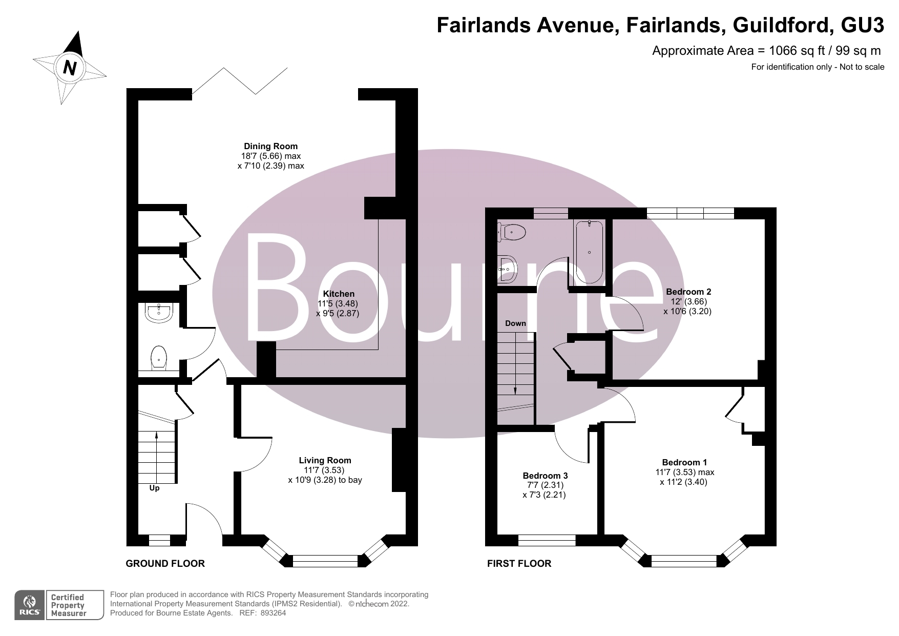 Fairlands Avenue, Fairlands, Guildford, Surrey GU3, 3 bedroom terraced
