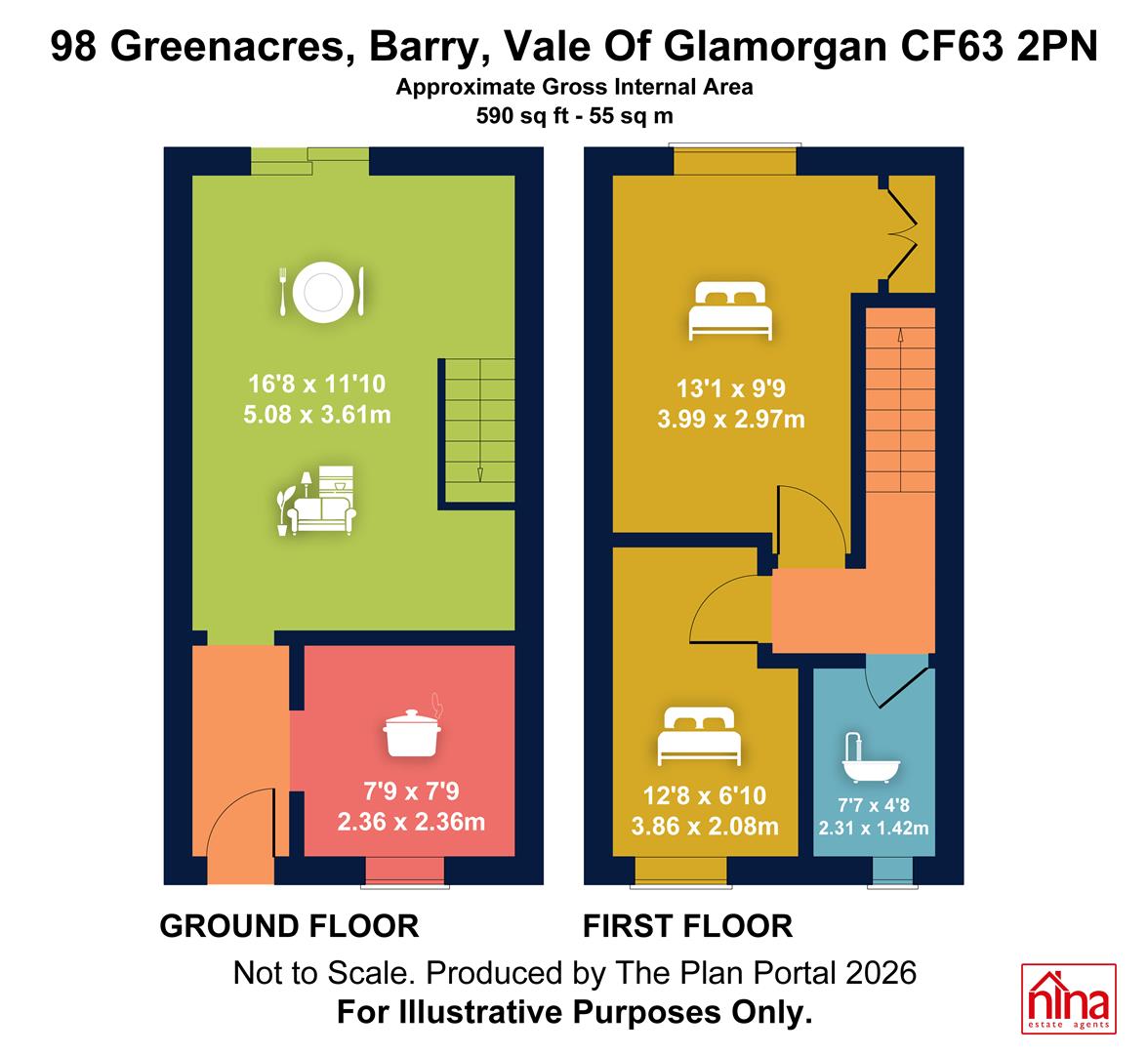 98, Greenacres, Barry floorplan