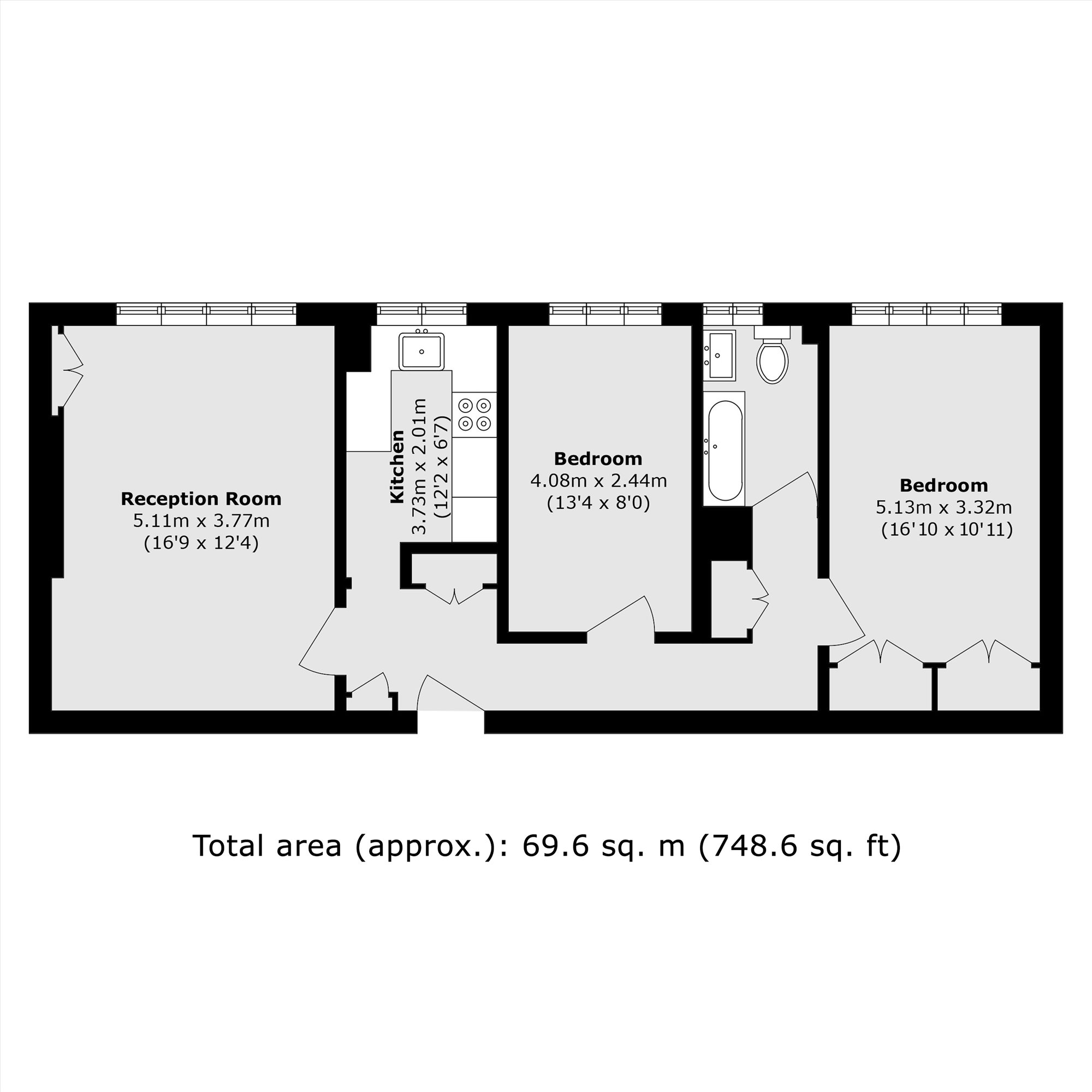 Flat 32, Tarranbrae, Willesden Lane, London floorplan