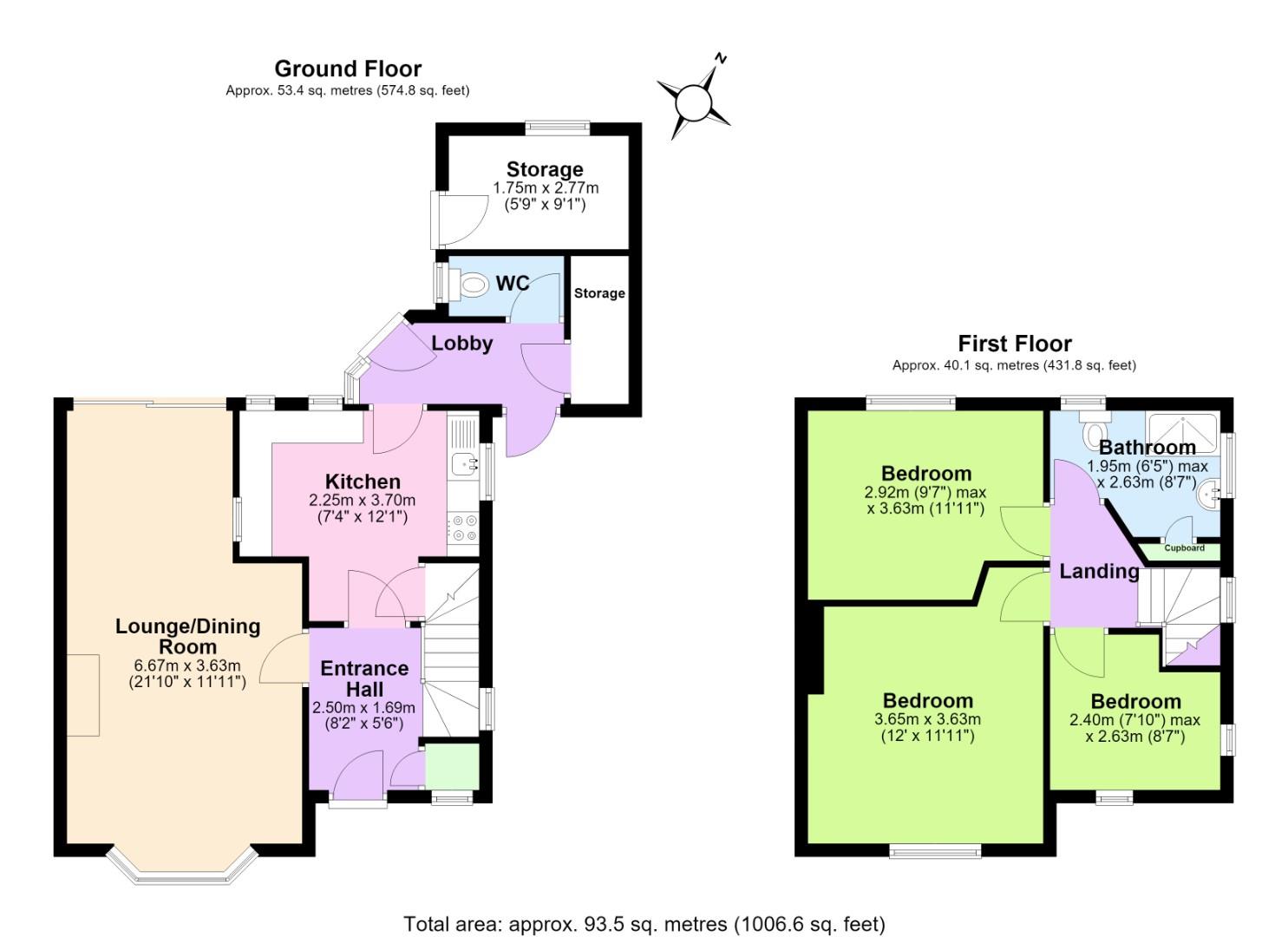 33, Lutterell Way, Nottingham floorplan