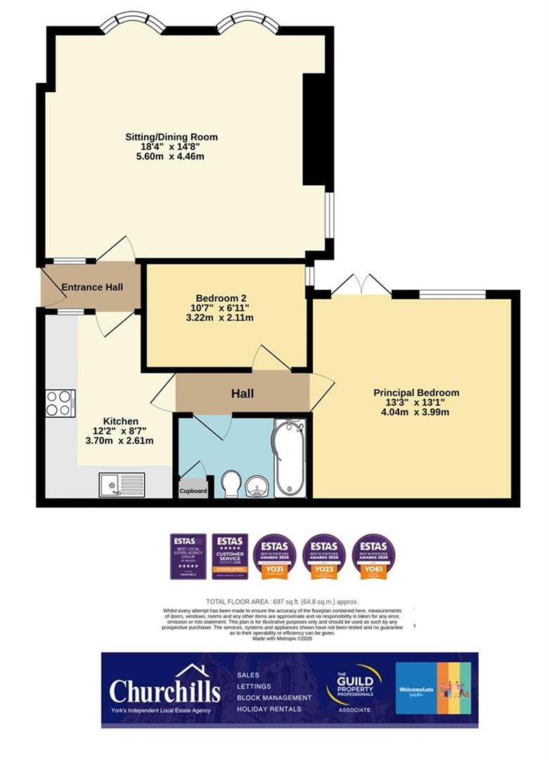 Apartment 3, Farndale, Horsefair, Boroughbridge floorplan